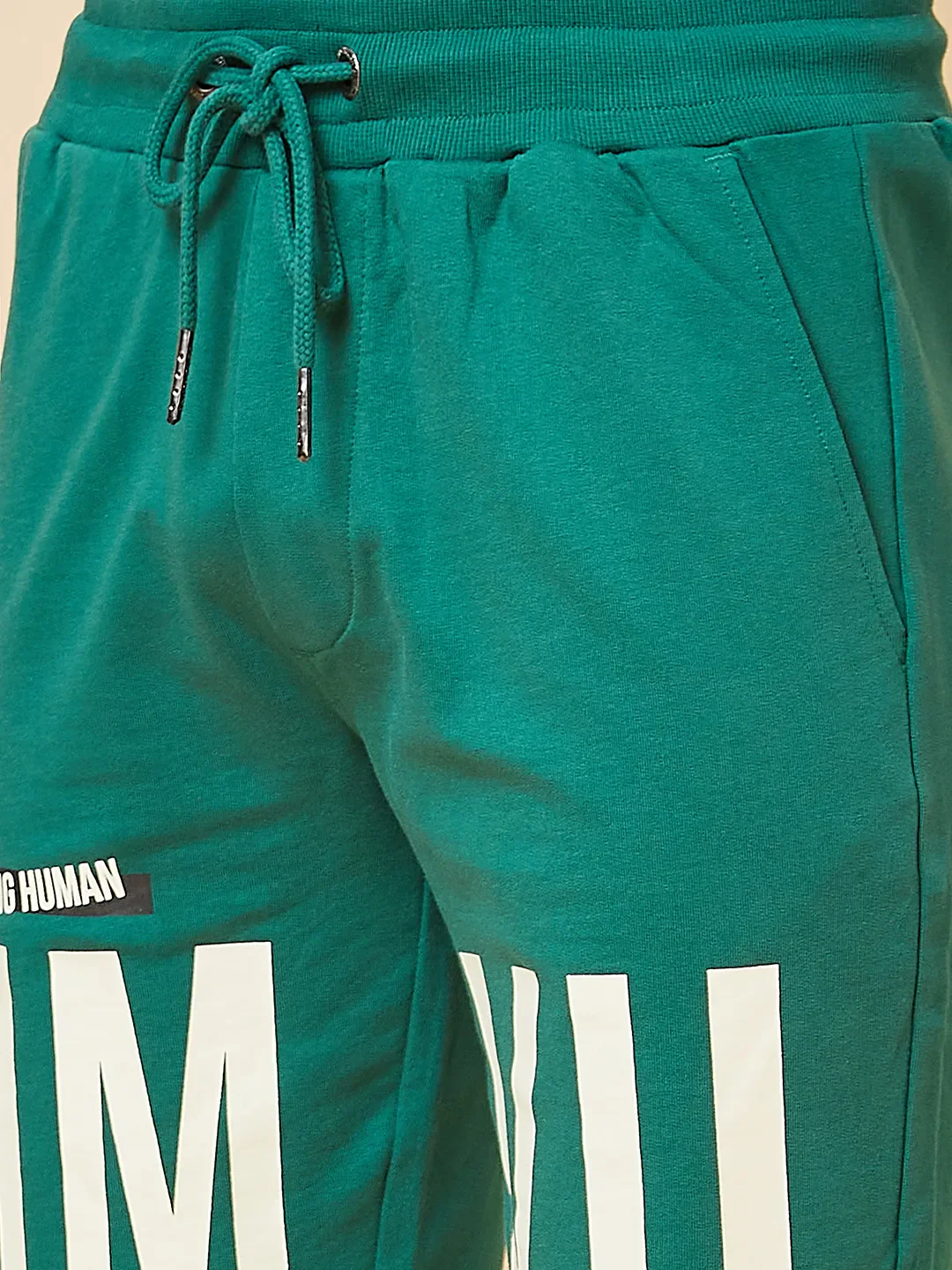Green Regular Fit Men's Shorts by Being Human Clothing - Image 5