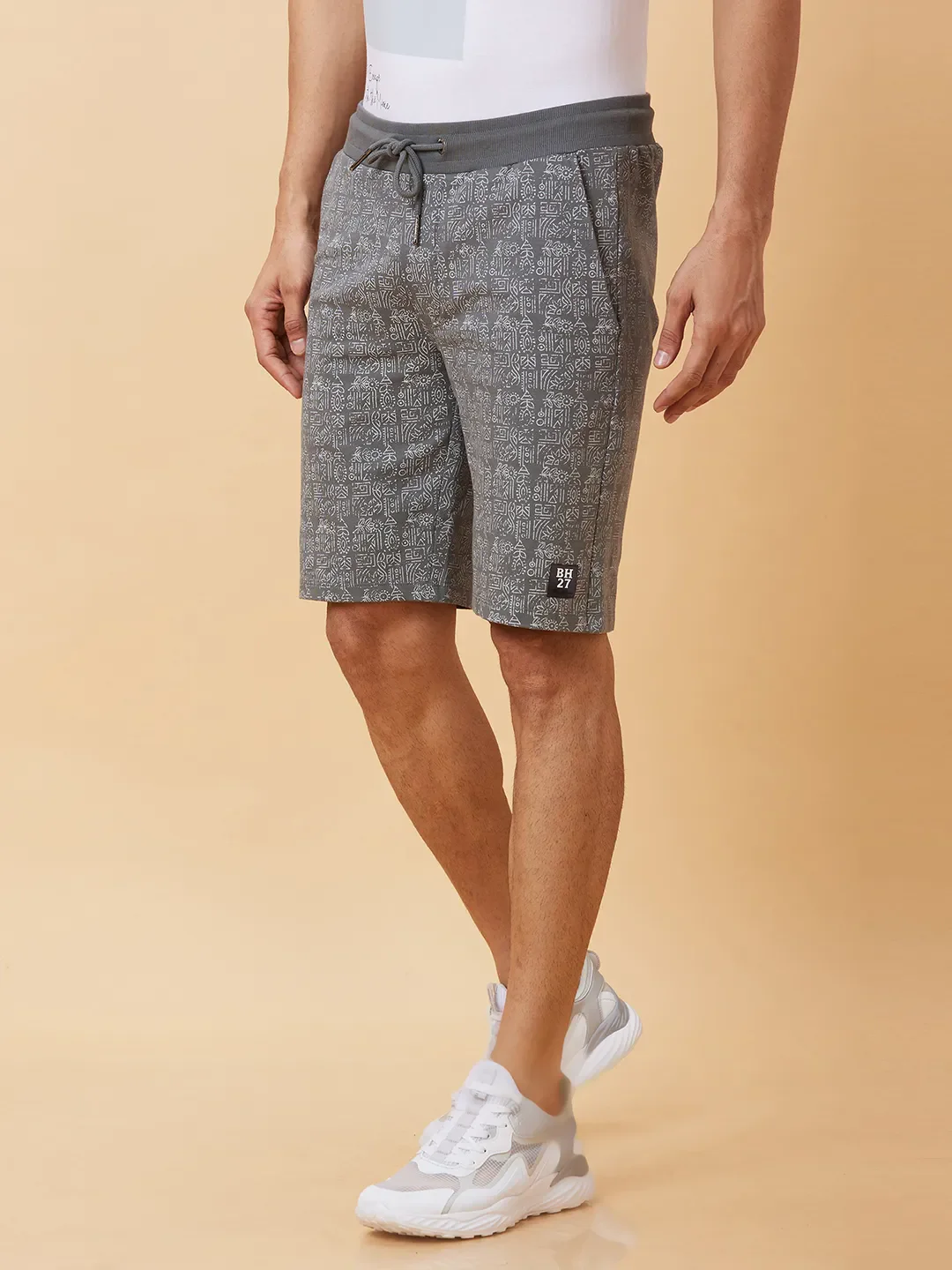 Grey Regular Fit Men's Shorts by Being Human Clothing - Image 3