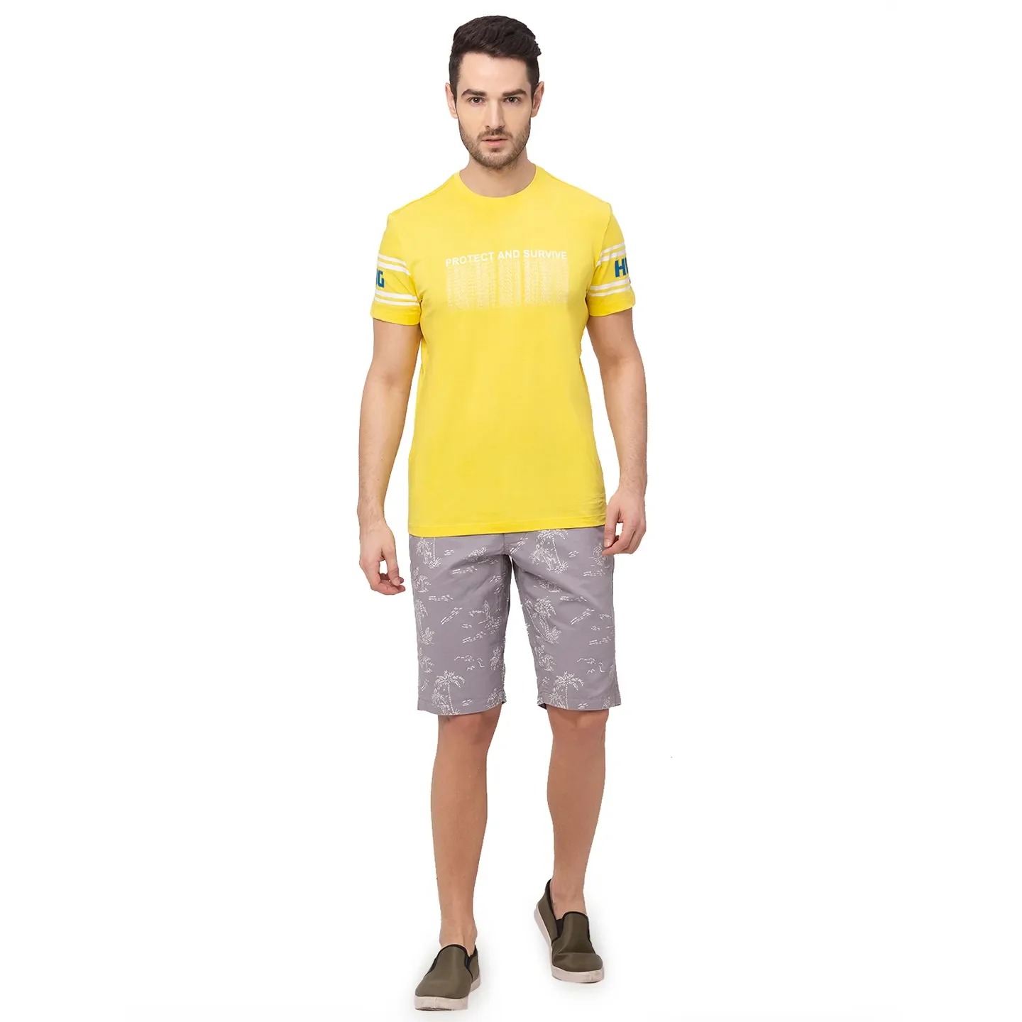 Grey Regular Fit Men's Shorts by Being Human Clothing - Image 6
