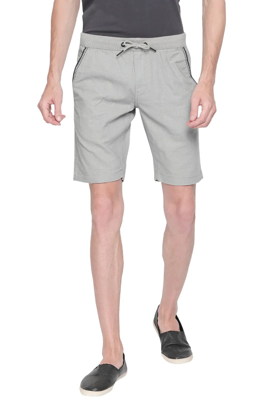 Grey Regular Fit Men's Shorts by Being Human Clothing