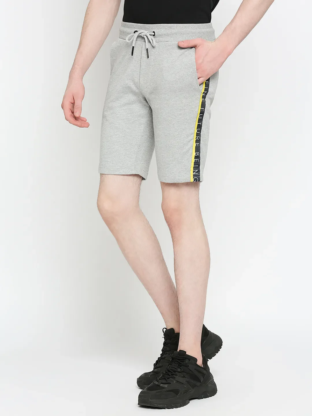 Grey Regular Fit Men's Shorts by Being Human Clothing - Image 2