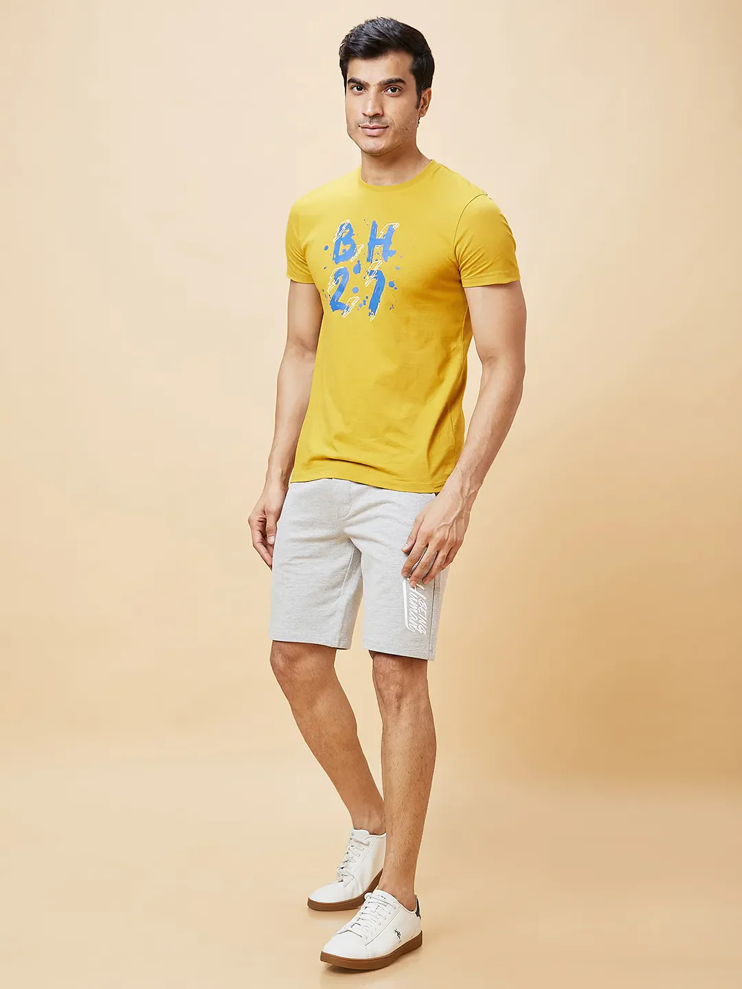 Grey Regular Fit Men's Shorts by Being Human Clothing - Image 2