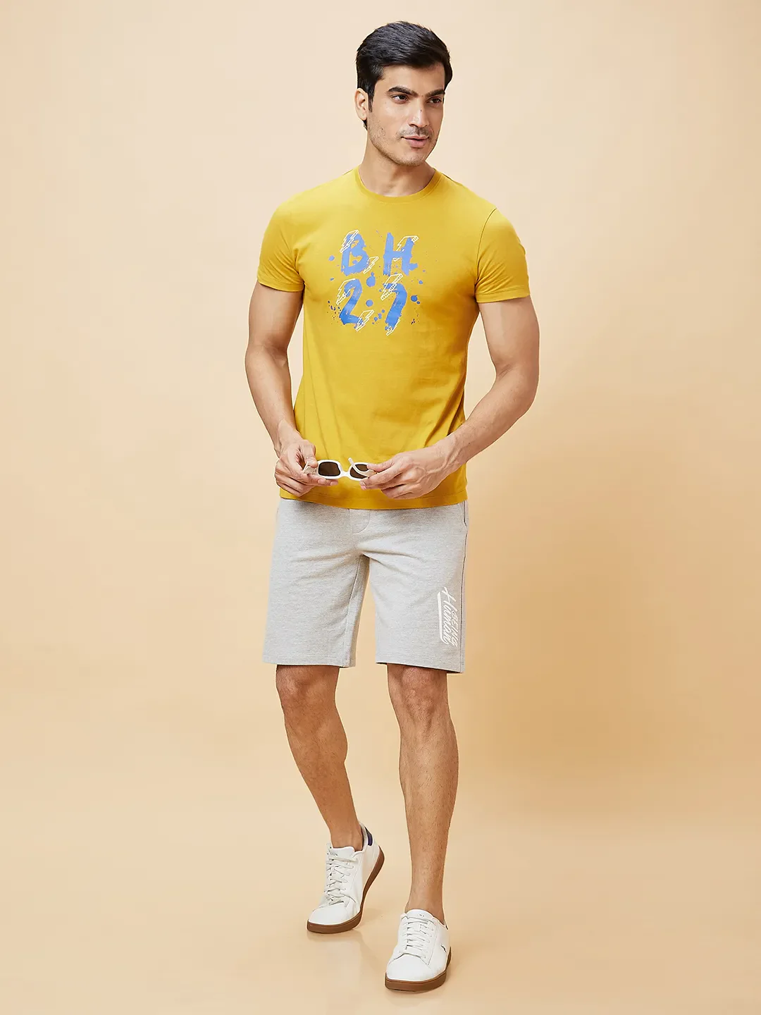 Grey Regular Fit Men's Shorts by Being Human Clothing - Image 6