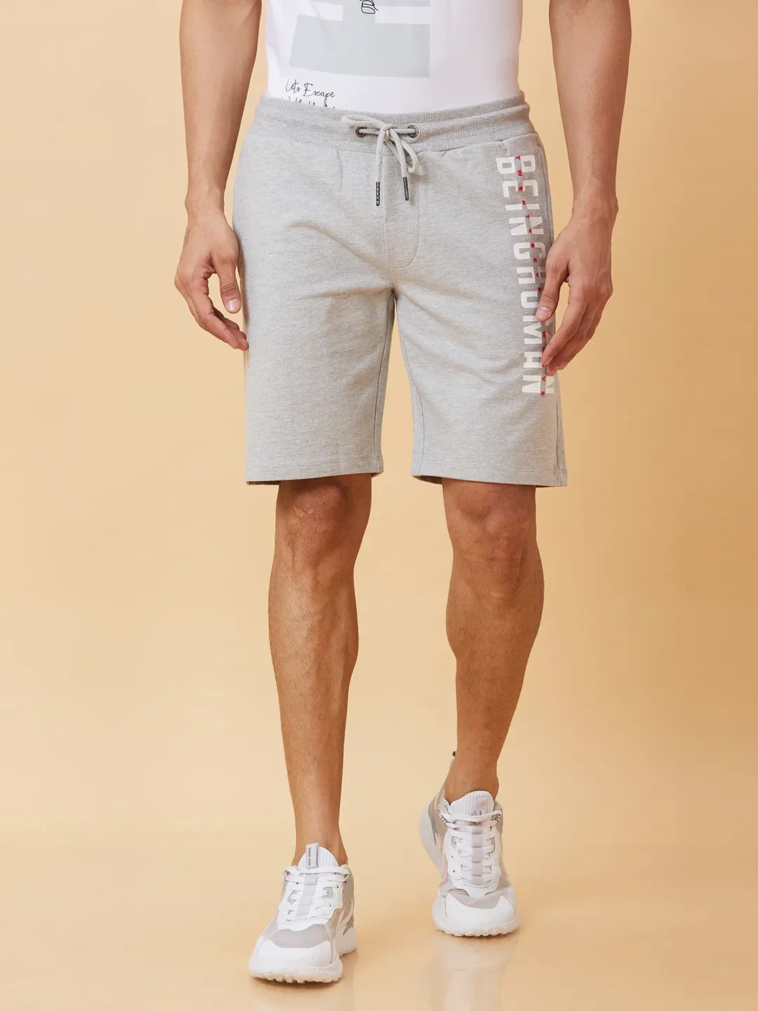 Grey Regular Fit Men's Shorts by Being Human Clothing - Image 6