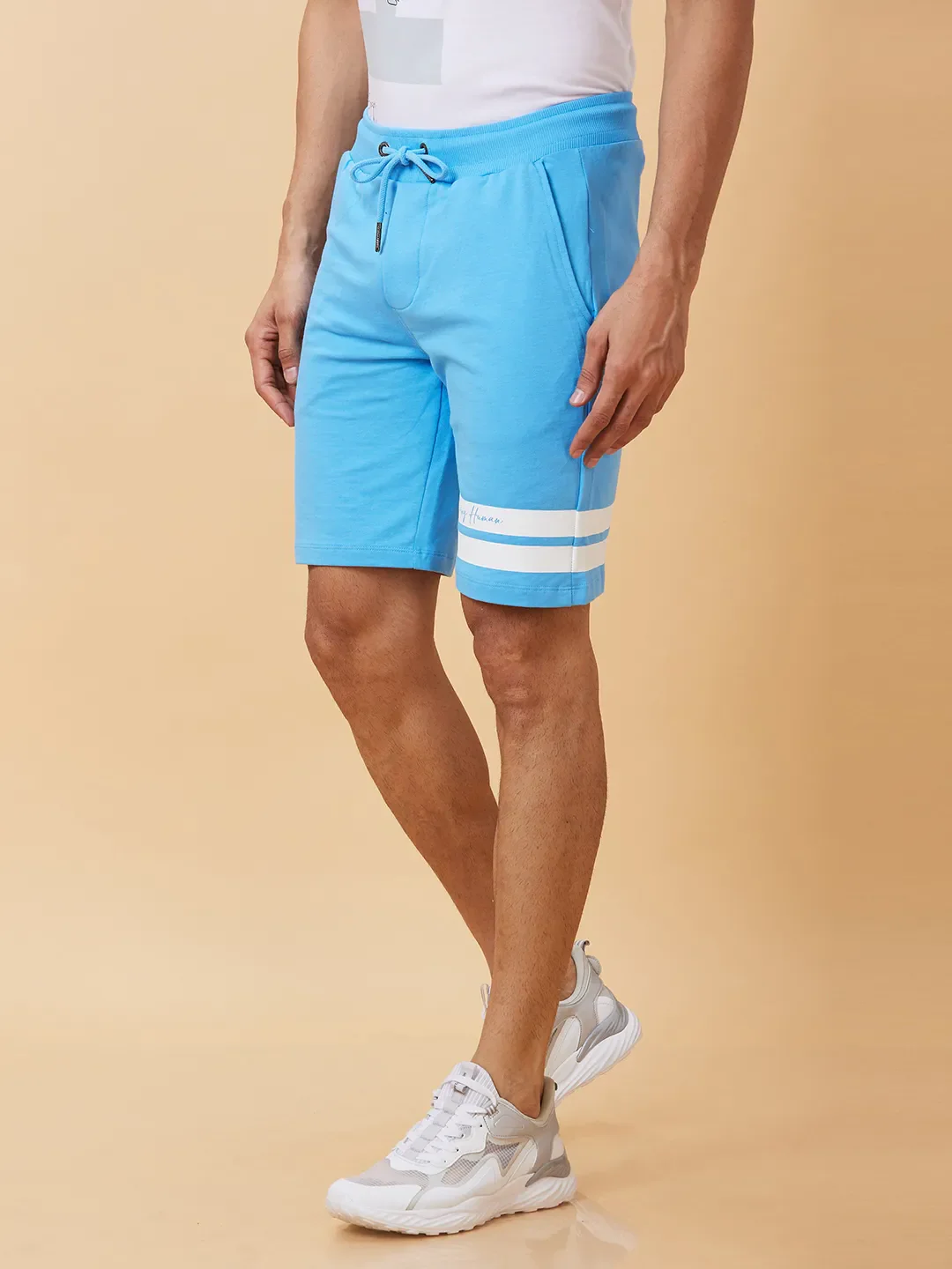 Blue Regular Fit Men's Shorts by Being Human Clothing - Image 3