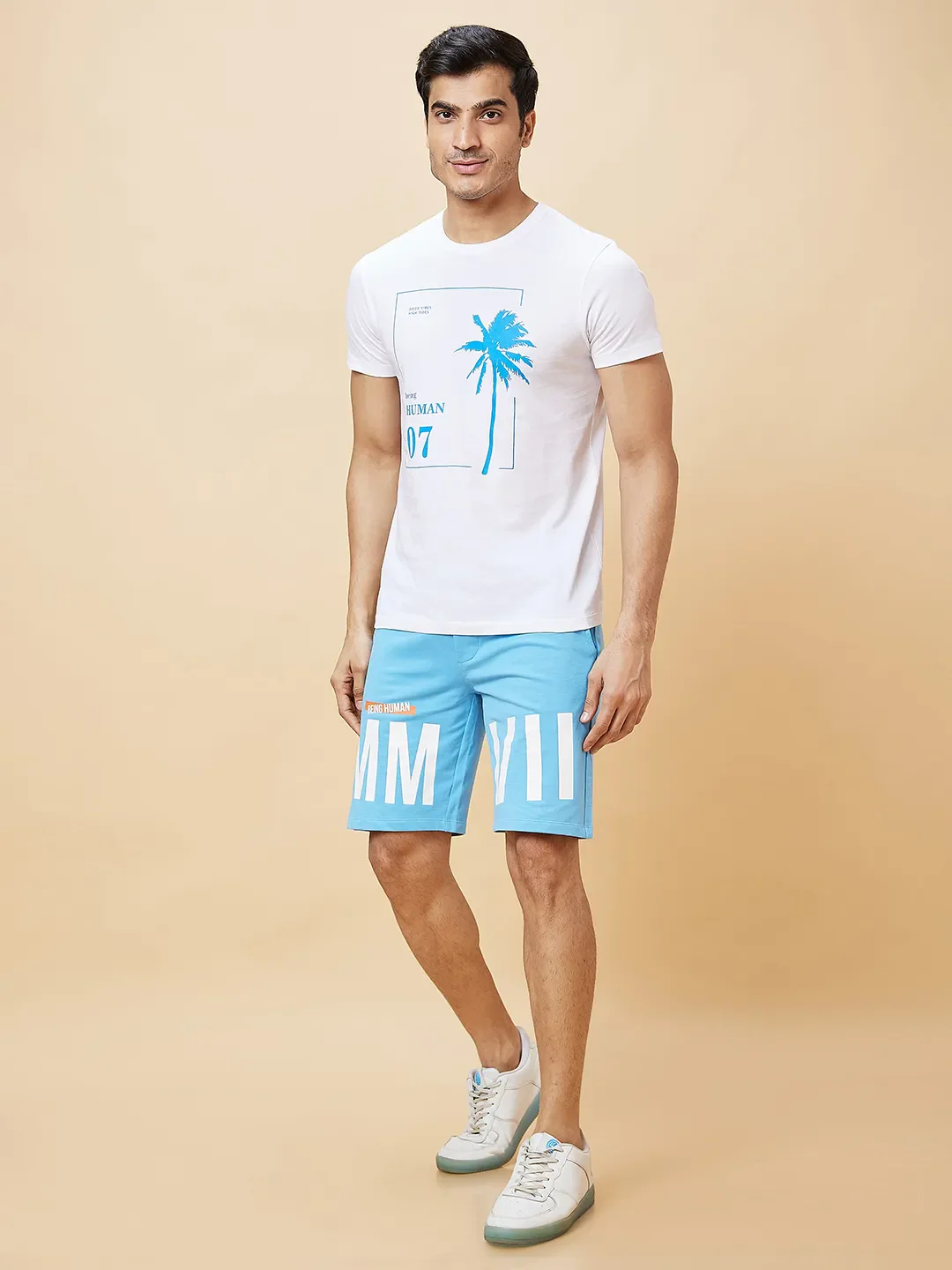 Blue Regular Fit Men's Shorts by Being Human Clothing - Image 2