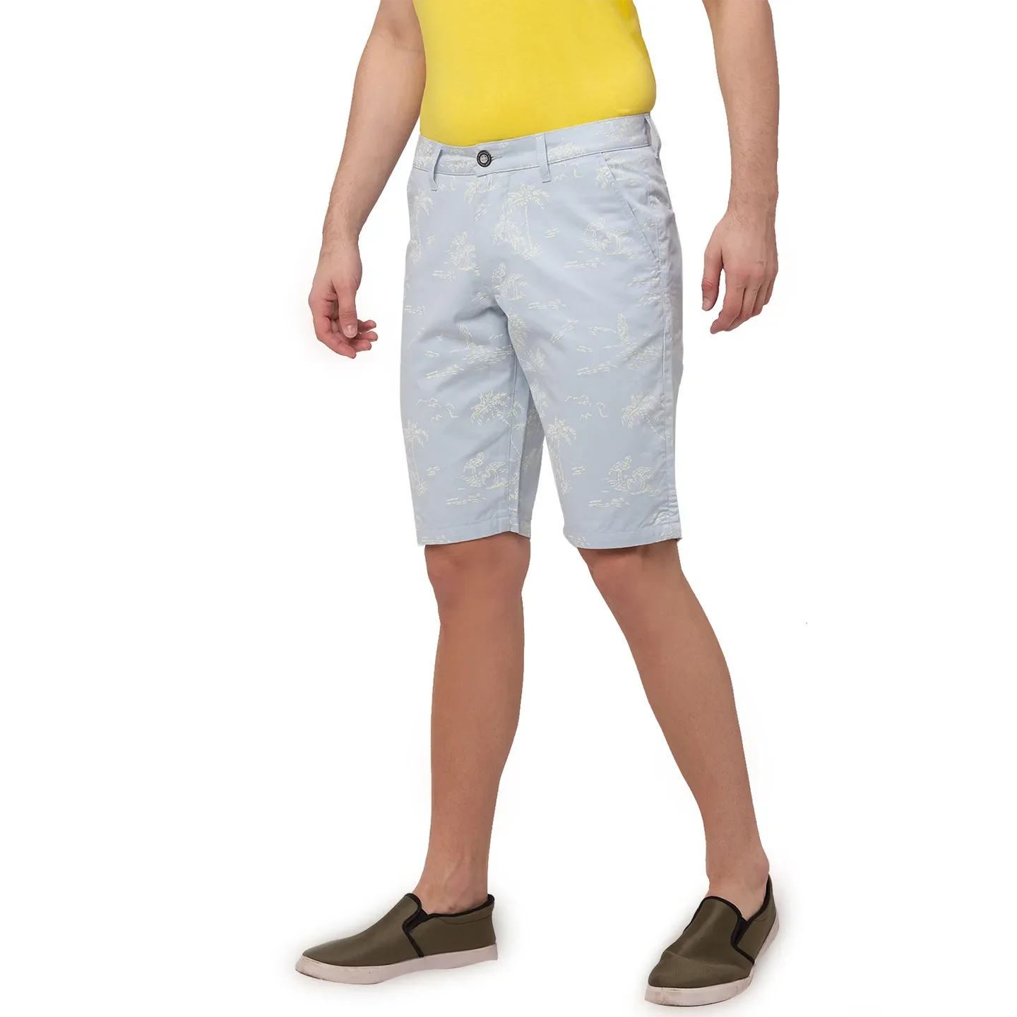 Blue Regular Fit Shorts For Men By Being Human Clothing - Image 2