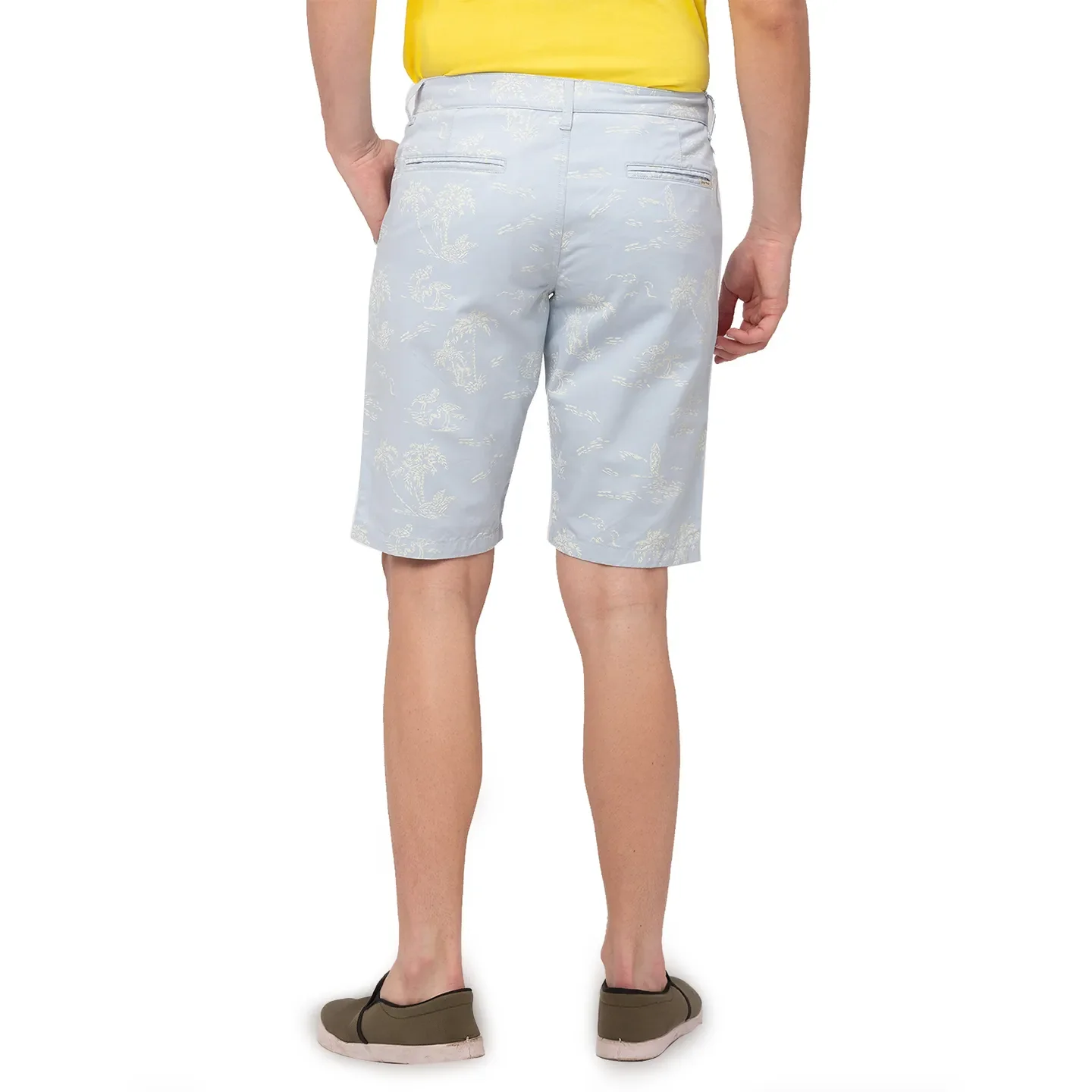Blue Regular Fit Shorts For Men By Being Human Clothing - Image 6