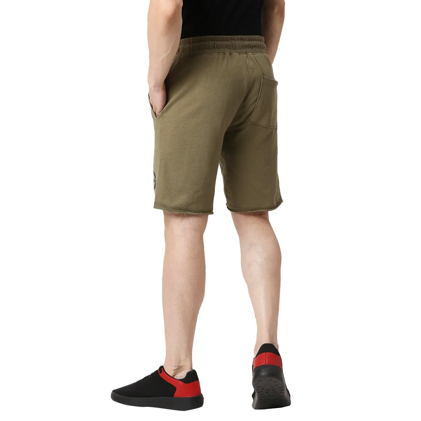 Olive Regular Fit Men's Shorts by Being Human Clothing - Image 3
