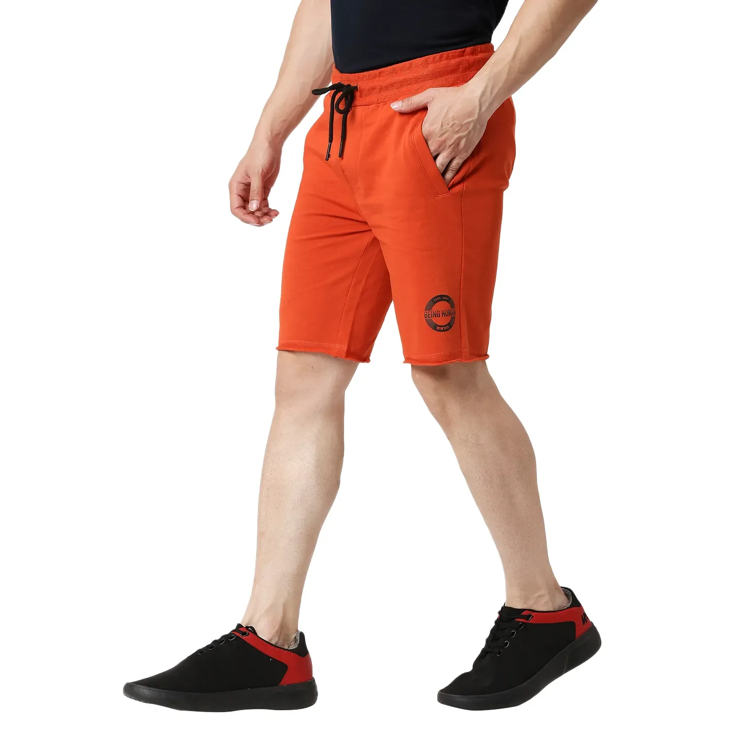 Orange Regular Fit Men's Shorts by Being Human Clothing - Image 2