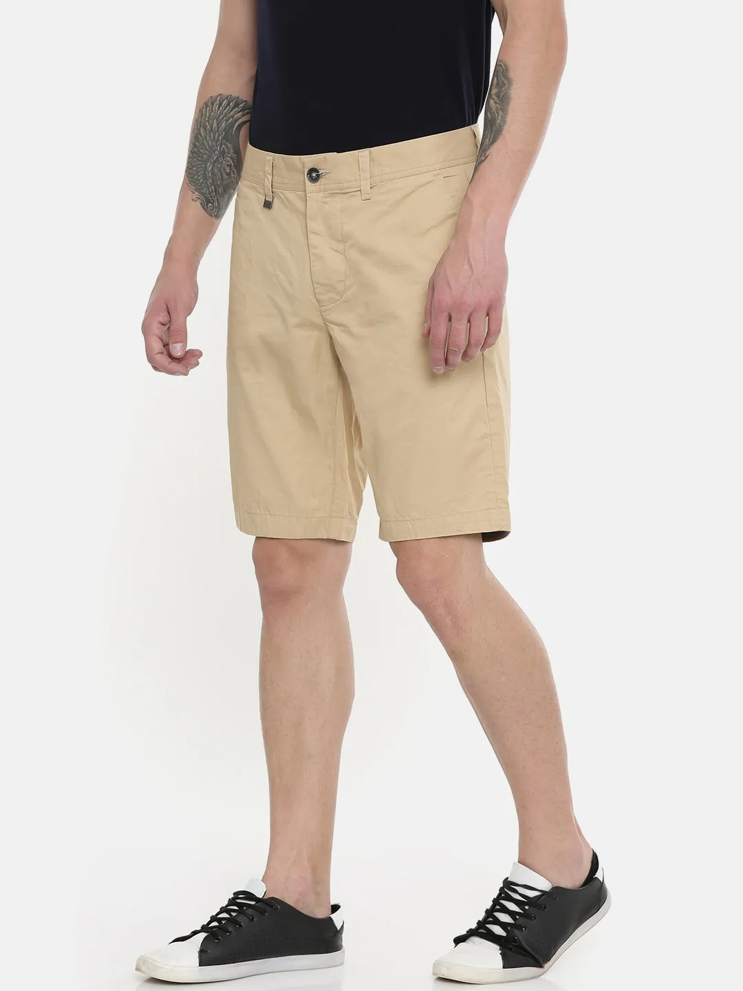 Grey Regular Fit Men's Shorts by Being Human Clothing - Image 2