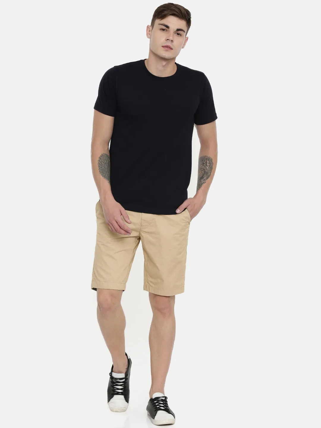 Grey Regular Fit Men's Shorts by Being Human Clothing - Image 5