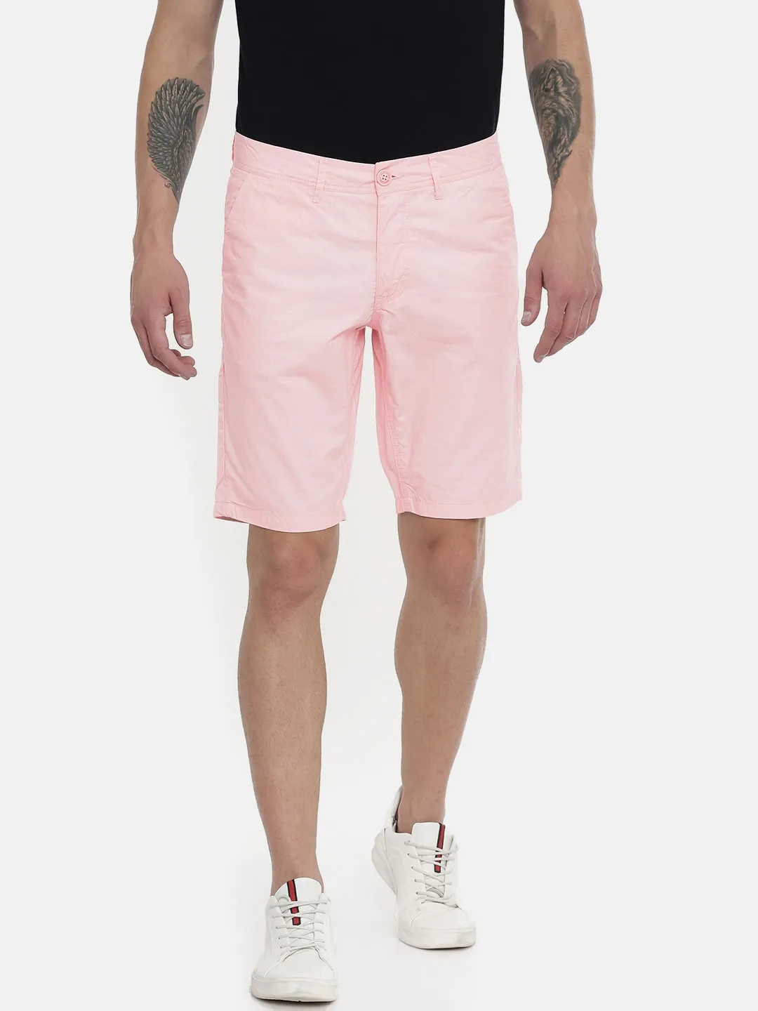 Pink Regular Fit Men's Shorts by Being Human Clothing