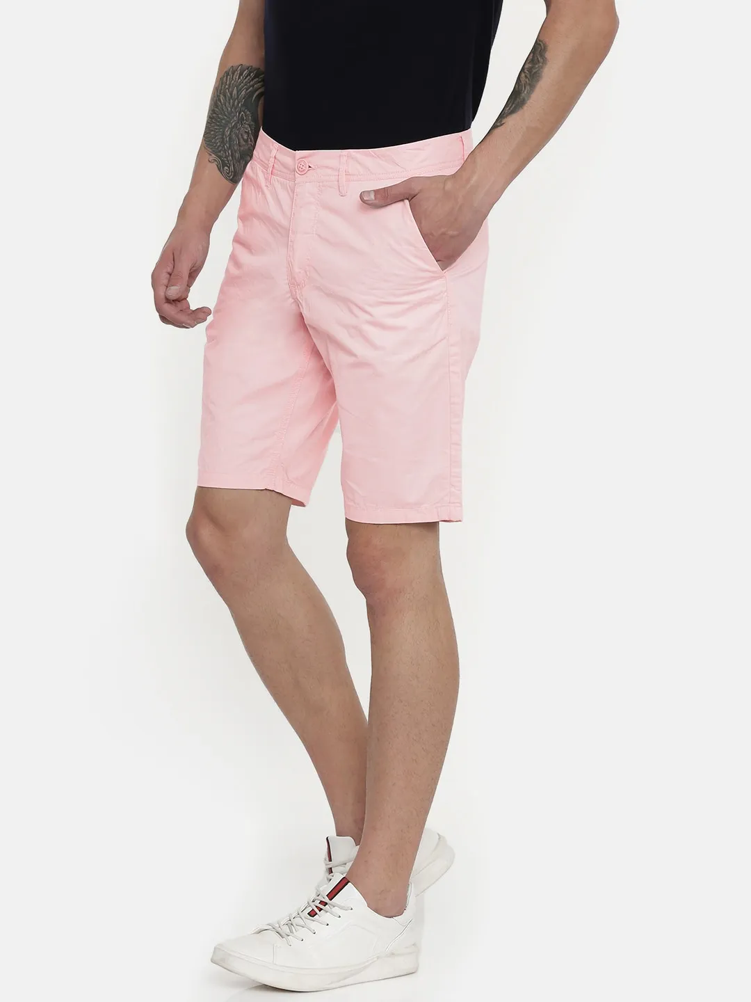 Pink Regular Fit Men's Shorts by Being Human Clothing - Image 2