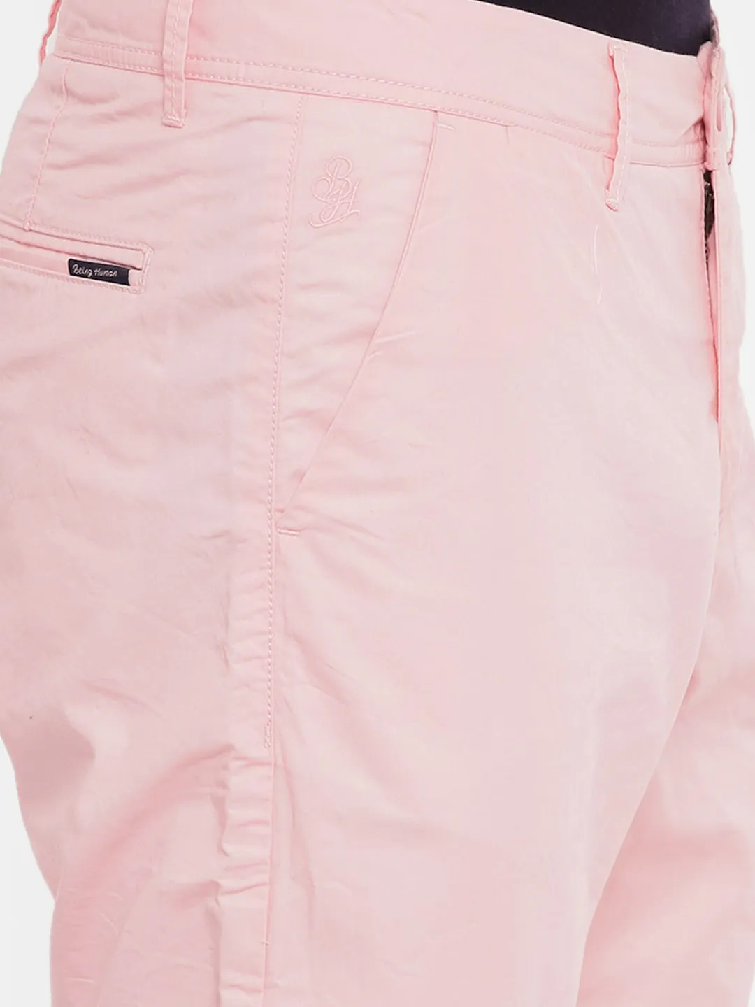 Pink Regular Fit Men's Shorts by Being Human Clothing - Image 4