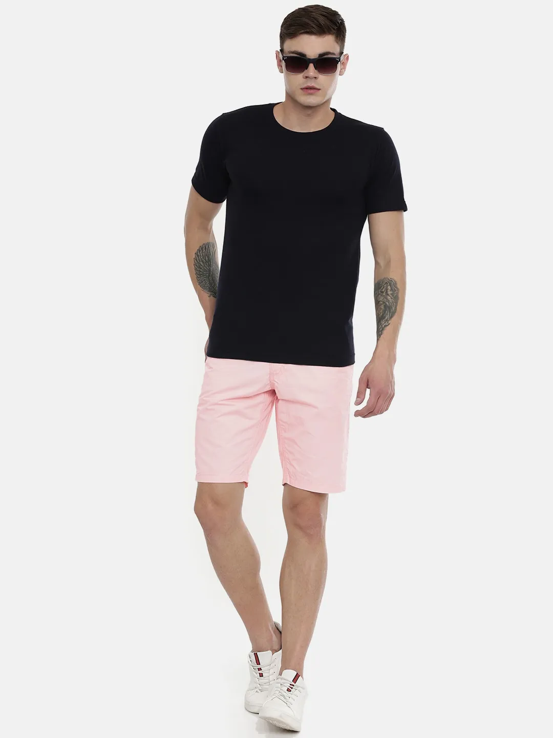Pink Regular Fit Men's Shorts by Being Human Clothing - Image 5