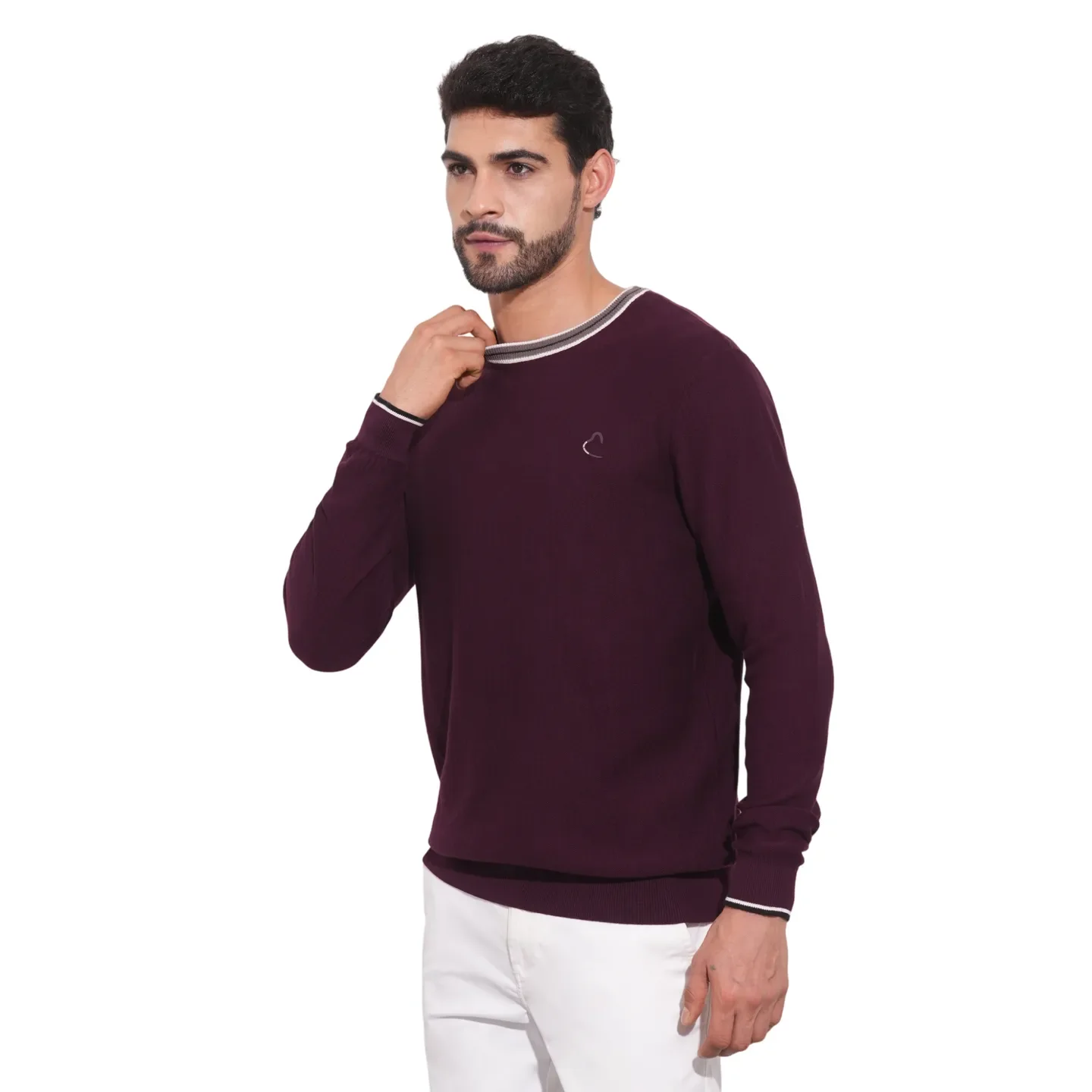 Red Regular Fit Round Neck Long Sleeves Men's Sweatshirt by Being Human Clothing - Image 2