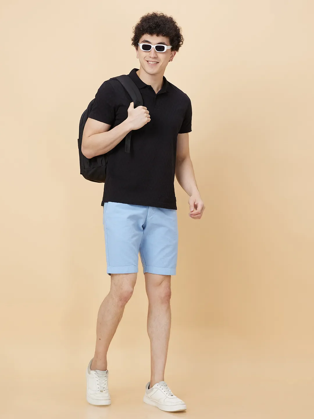 Black Regular Fit Men's Polo T-shirt by Being Human Clothing - Image 6