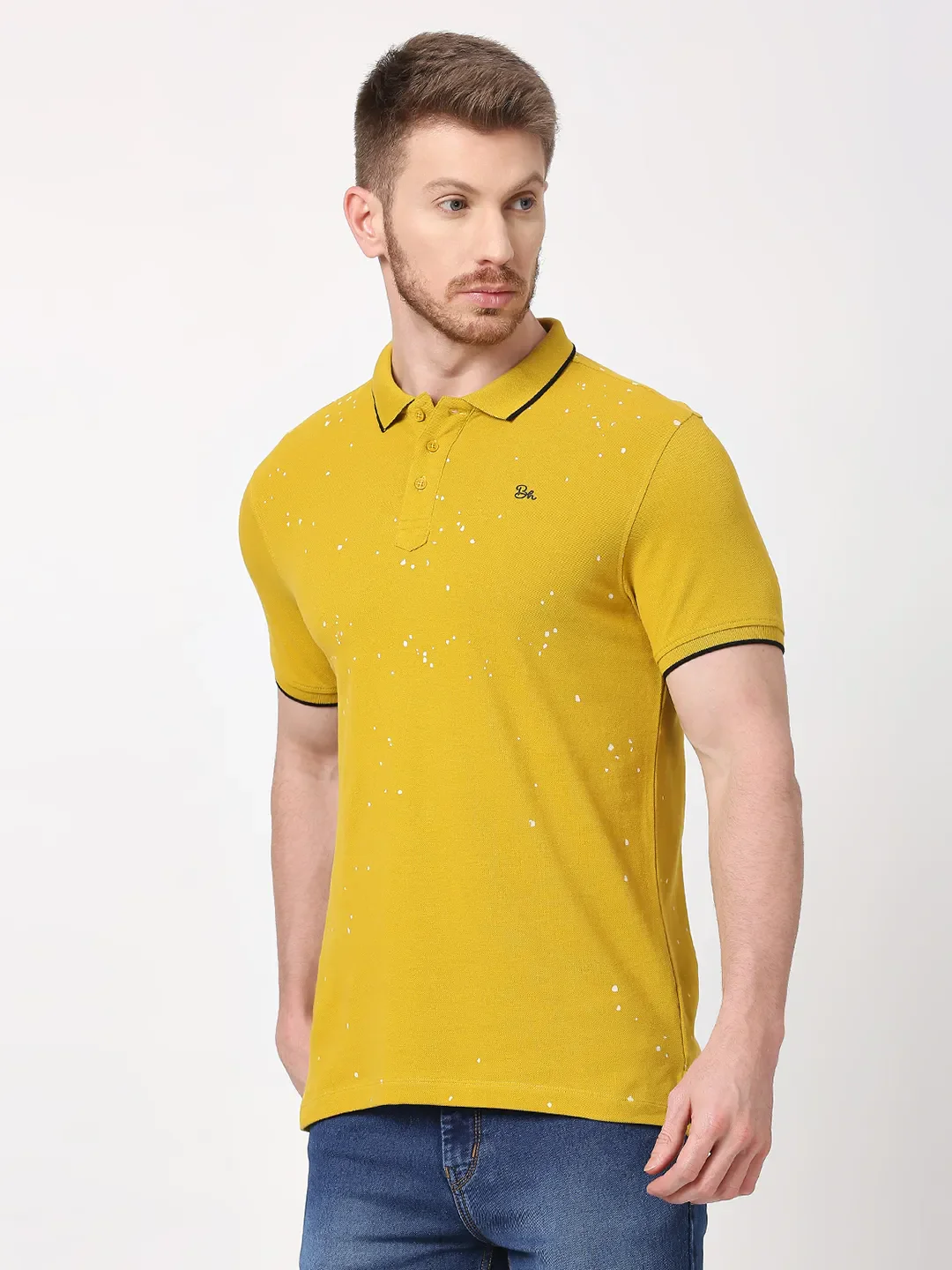 Camel Regular Fit Men's Polo T-Shirt by Being Human Clothing - Image 2