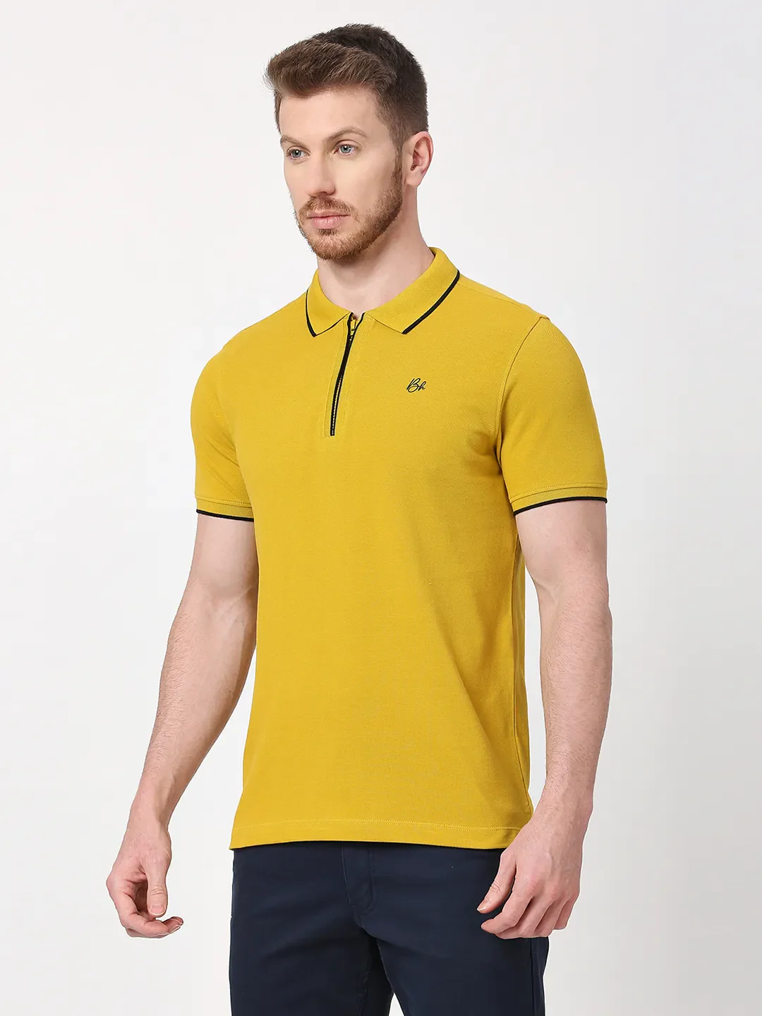 Camel Regular Fit Men's Polo T-Shirt by Being Human Clothing - Image 2