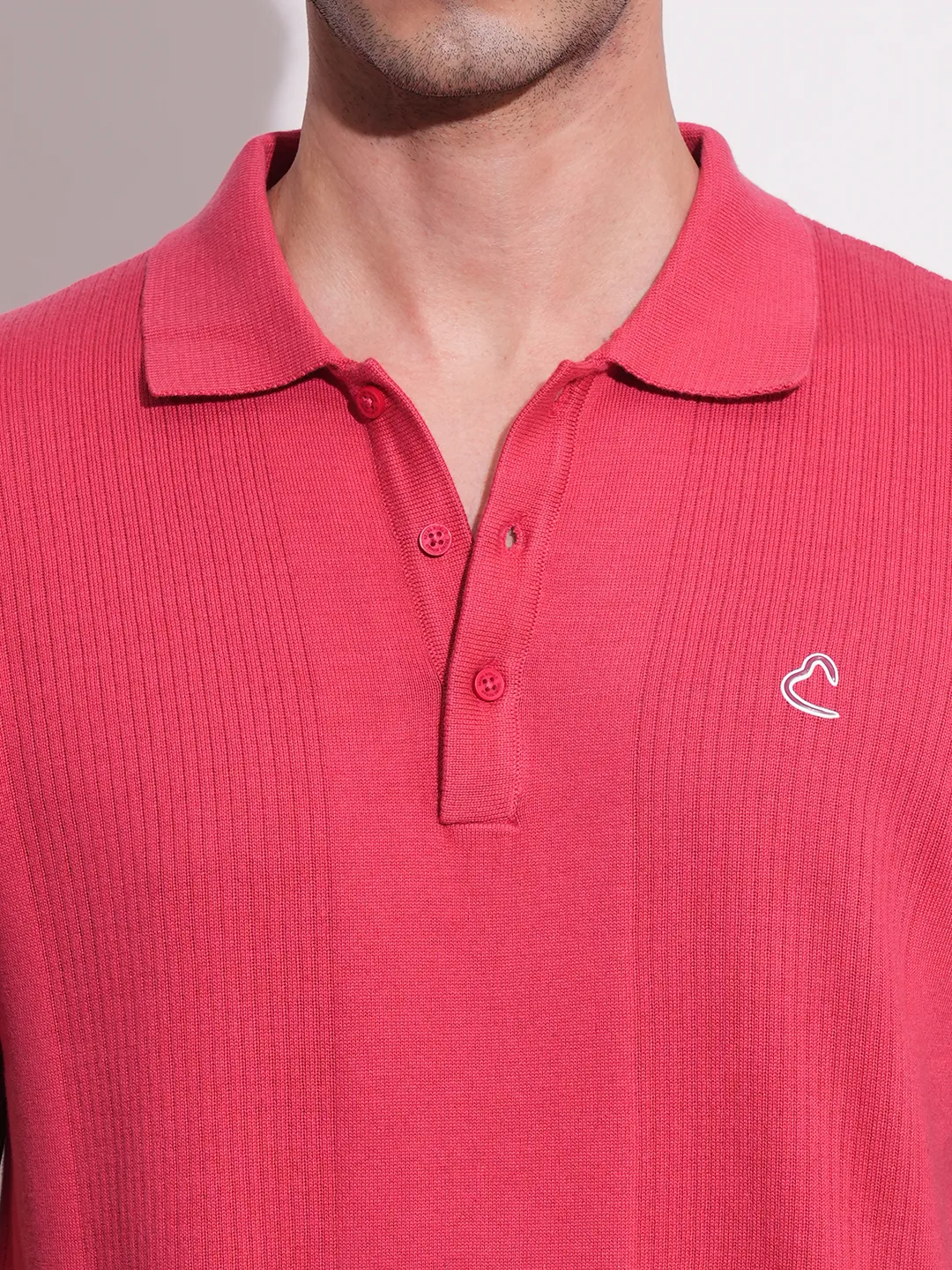 Coral Regular Fit Men's Polo T-Shirt by Being Human Clothing - Image 5