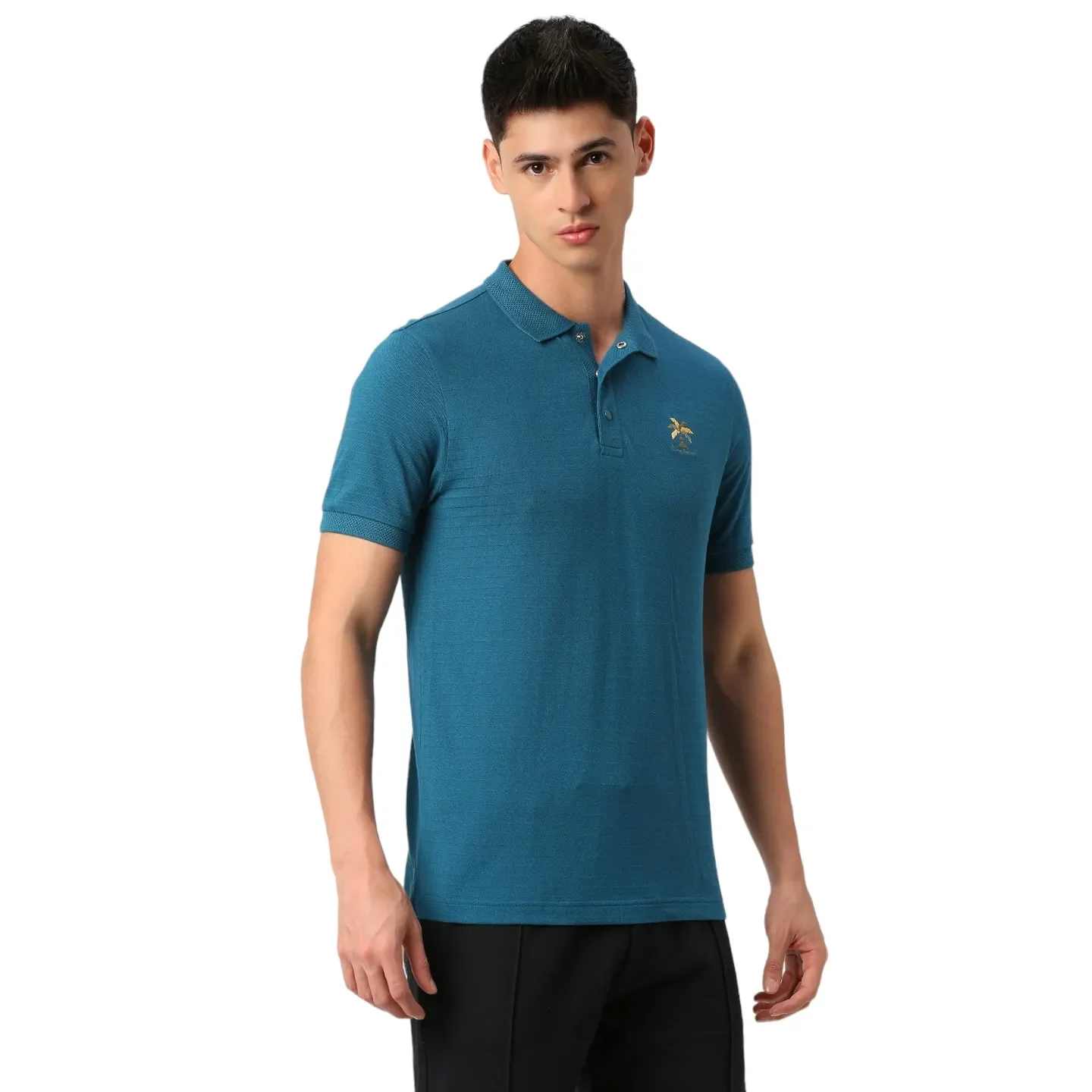Blue Regular Fit Men's Polo T-Shirt by Being Human Clothing - Image 3