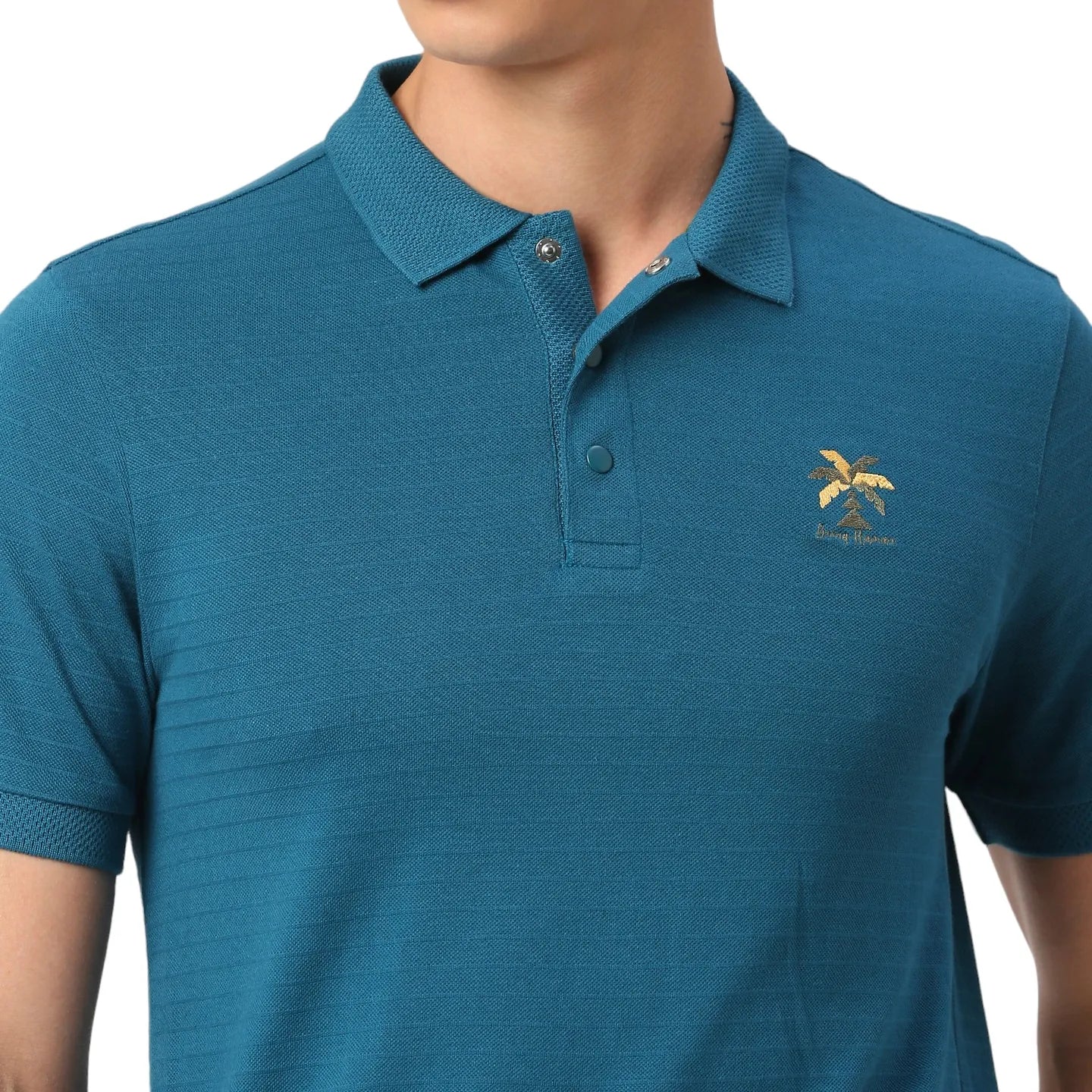 Blue Regular Fit Men's Polo T-Shirt by Being Human Clothing - Image 5