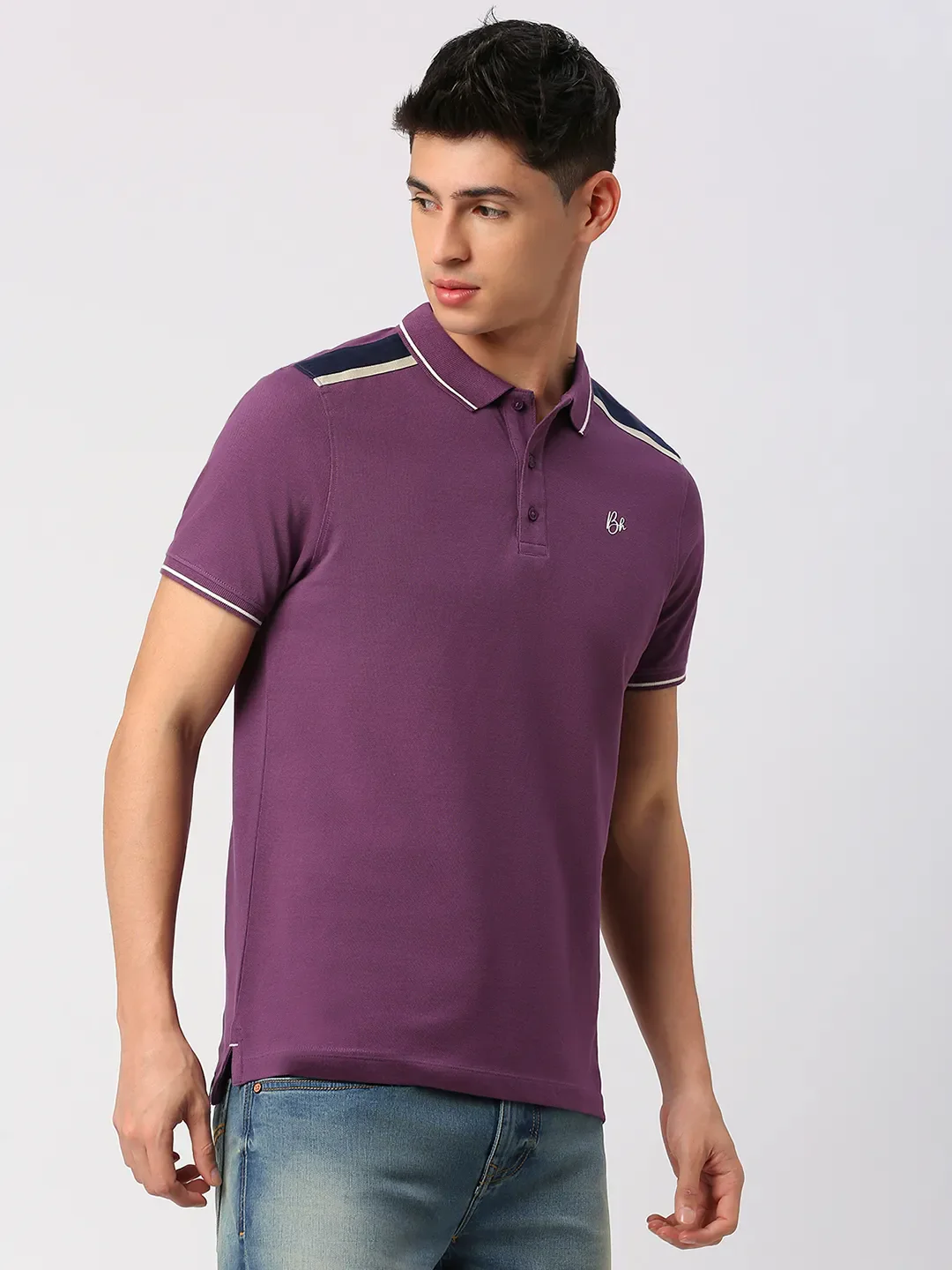 Green Regular Fit Men's Polo T-Shirt by Being Human Clothing - Image 3