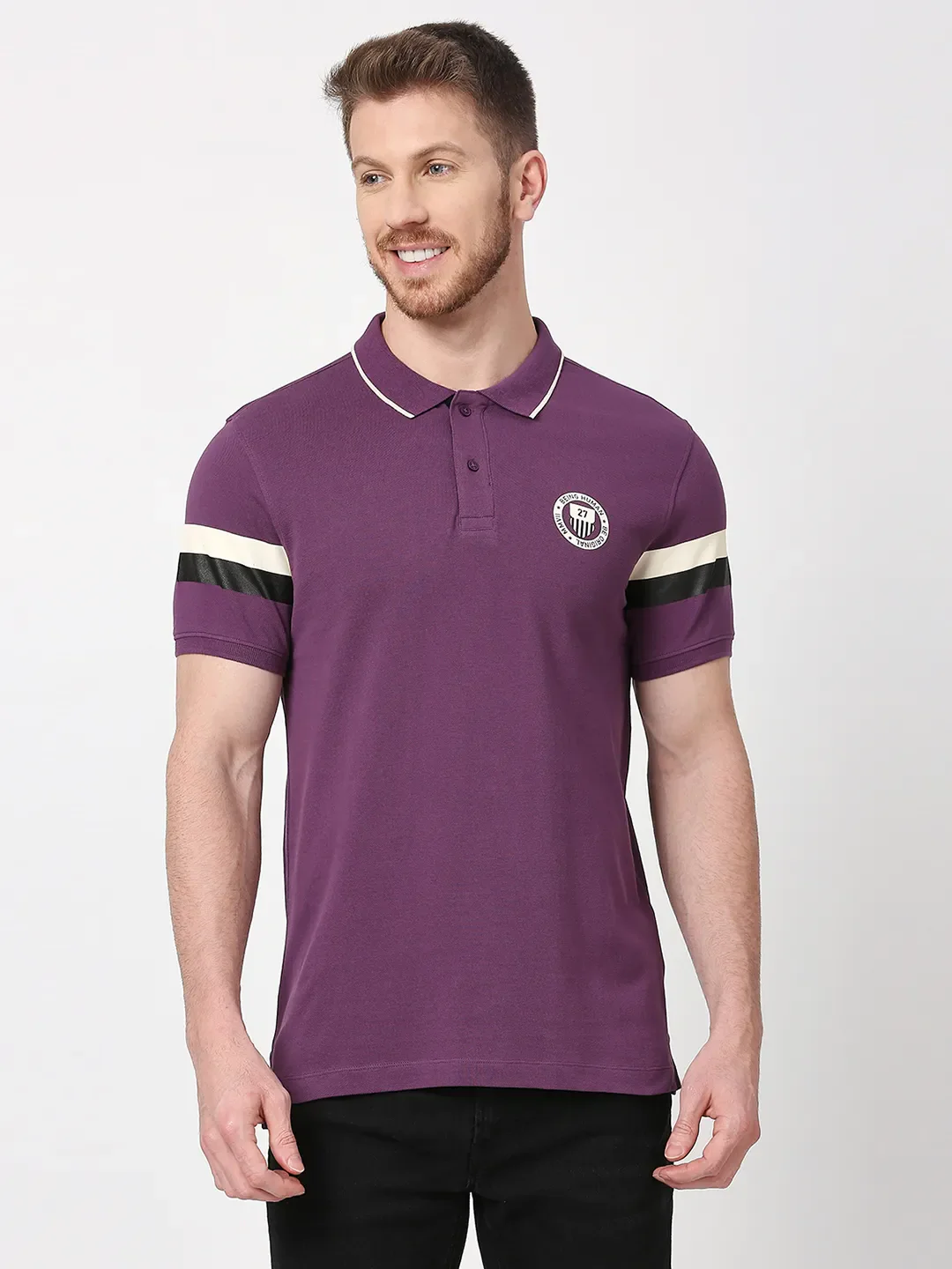 Grape Regular Fit Men's Polo T-Shirt by Being Human Clothing - Image 6