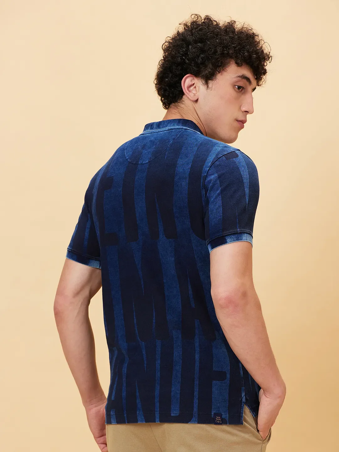 Purple Regular Fit Men's Polo T-Shirt by Being Human Clothing - Image 3
