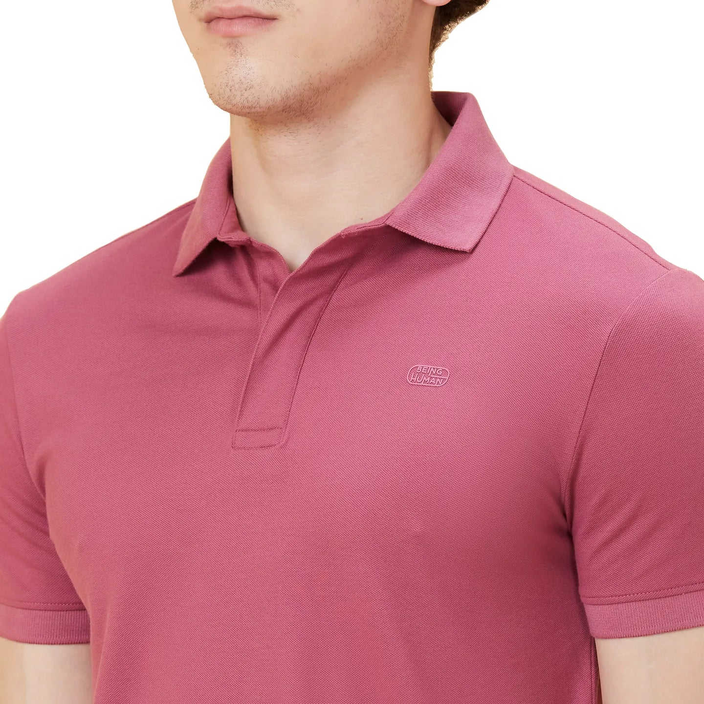 Blue Regular Fit Men's Polo T-Shirt by Being Human Clothing - Image 2