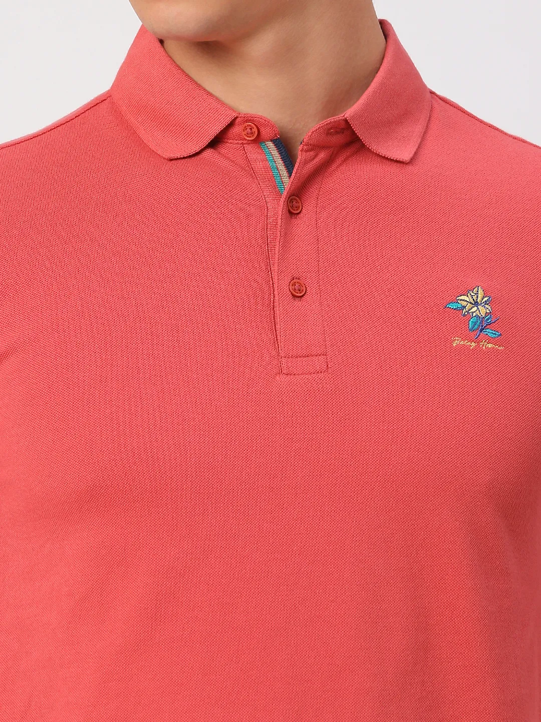 Red Regular Fit Men's Polo T-Shirt by Being Human Clothing - Image 5