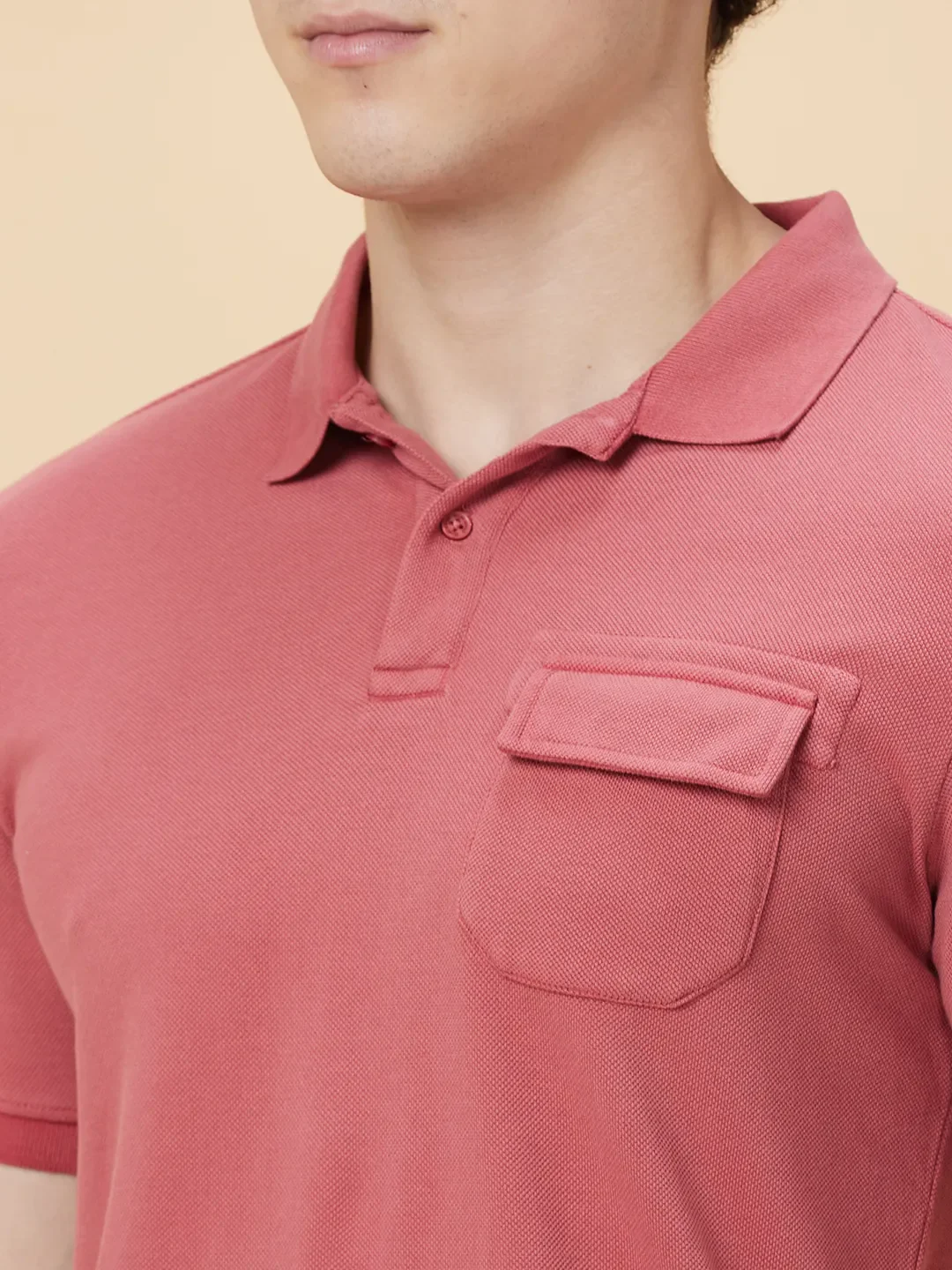 Red Regular Fit Men's Polo T-shirt by Being Human Clothing - Image 5
