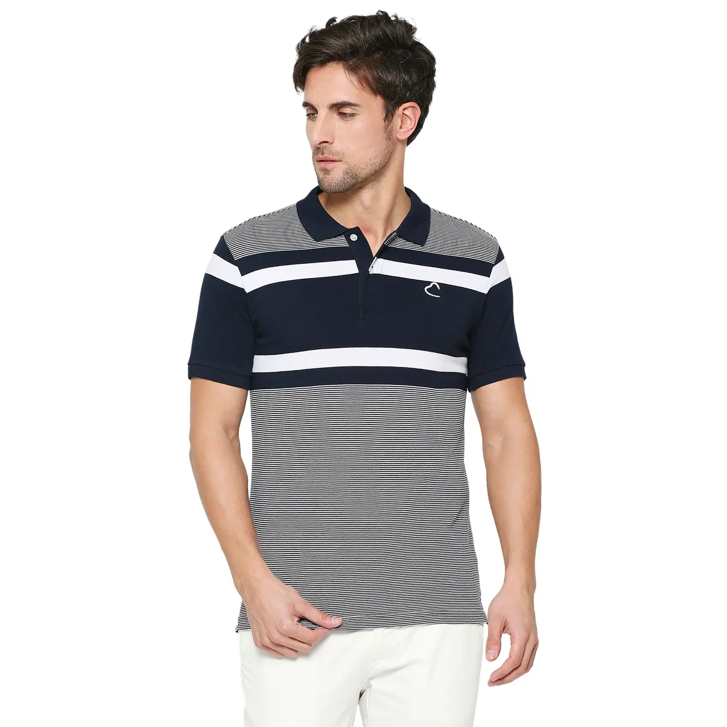 Navy Regular Fit Men's Polo T-Shirt by Being Human Clothing