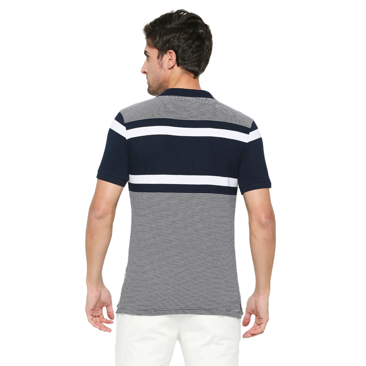 Navy Regular Fit Men's Polo T-Shirt by Being Human Clothing - Image 4