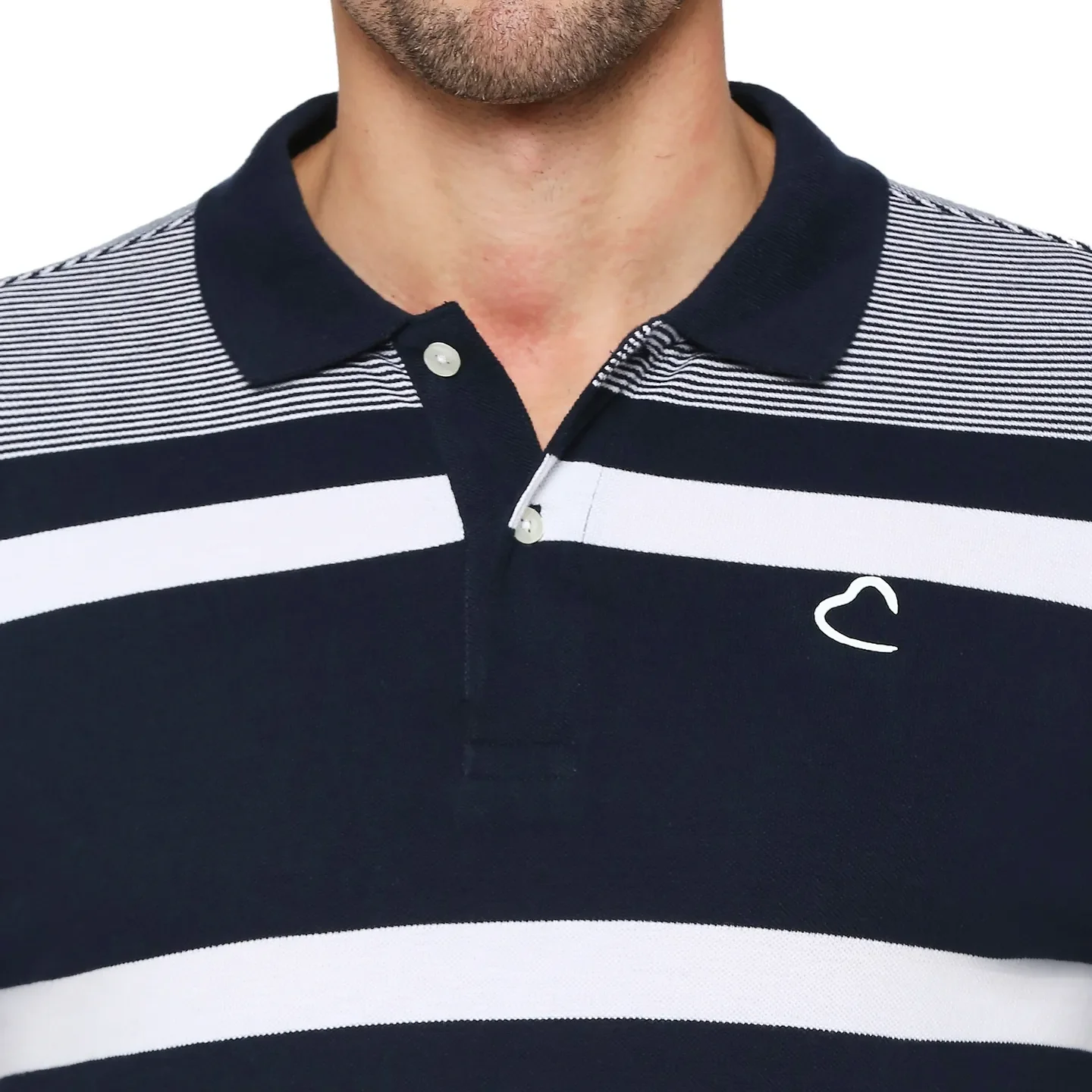Navy Regular Fit Men's Polo T-Shirt by Being Human Clothing - Image 5