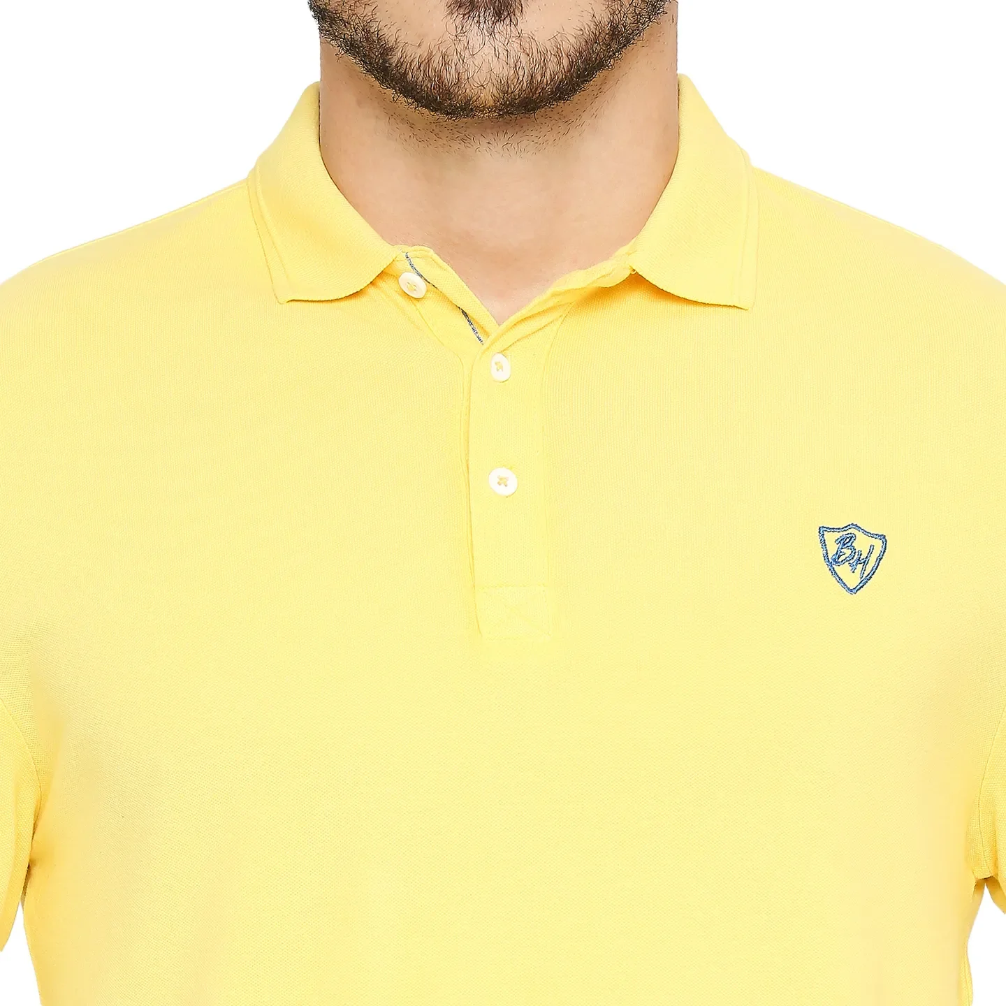 Yellow Regular Fit Men's Polo T-Shirt by Being Human Clothing - Image 5