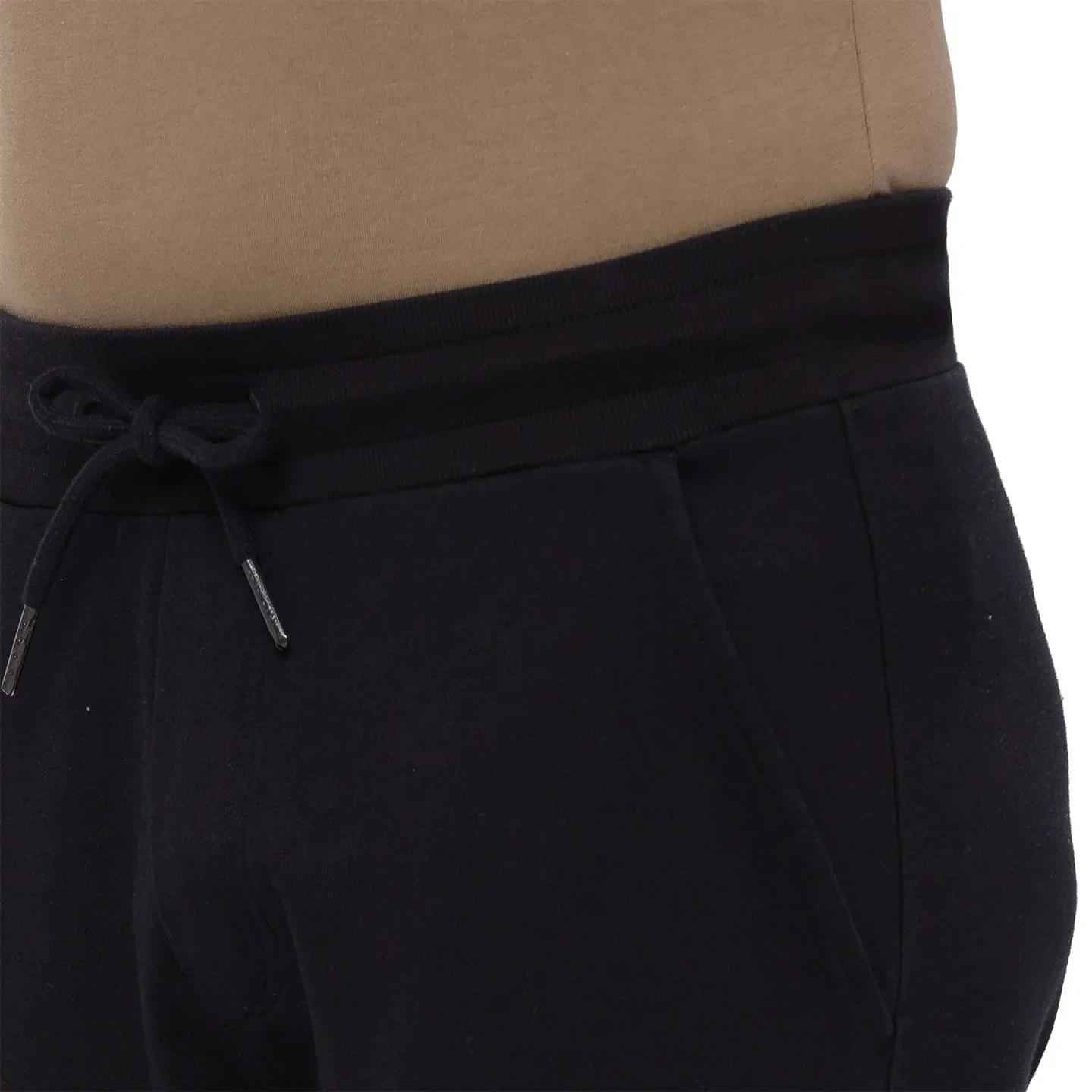 Black Regular Fit Men's Track Pants by Being Human Clothing - Image 6