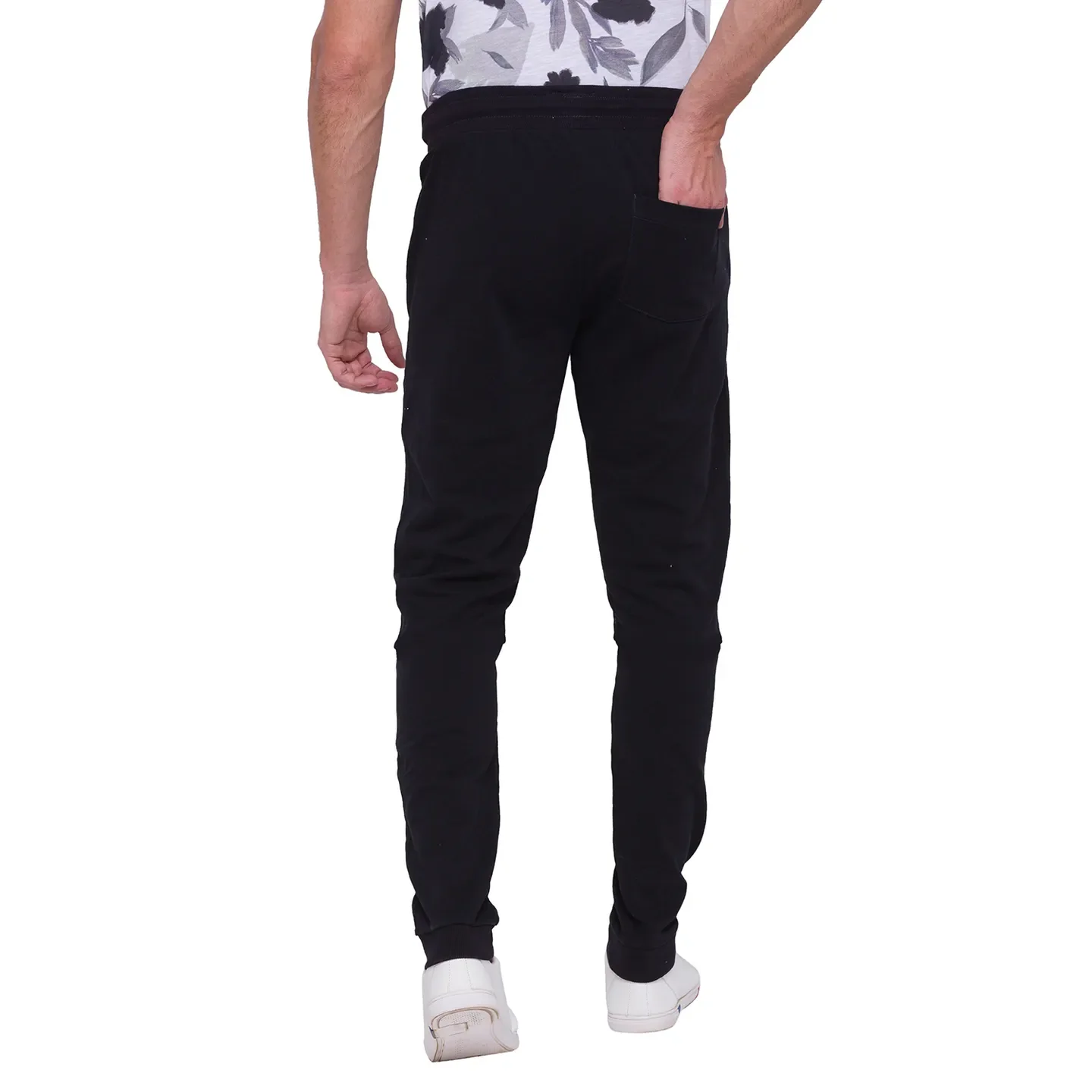 Black Regular Fit Men's Track Pants by Being Human Clothing