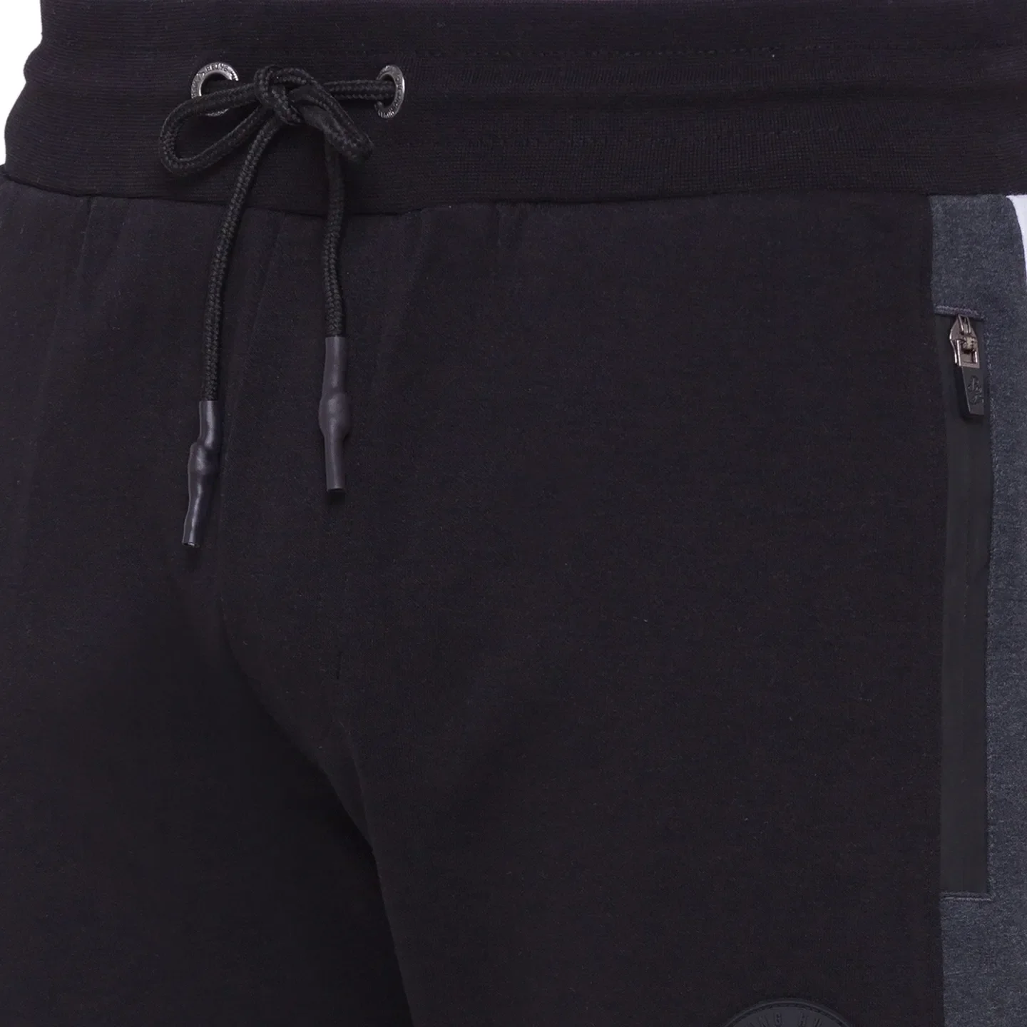 Black Regular Fit Men's Track Pants by Being Human Clothing - Image 3
