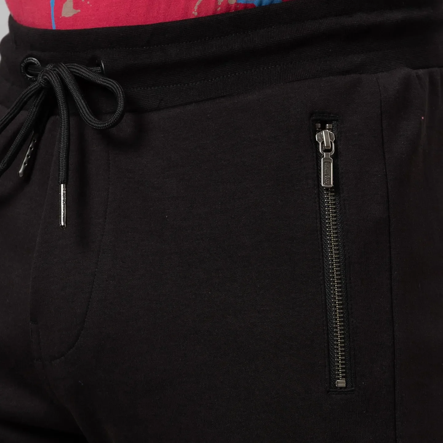 Black Regular Fit Men's Track Pants by Being Human Clothing - Image 5