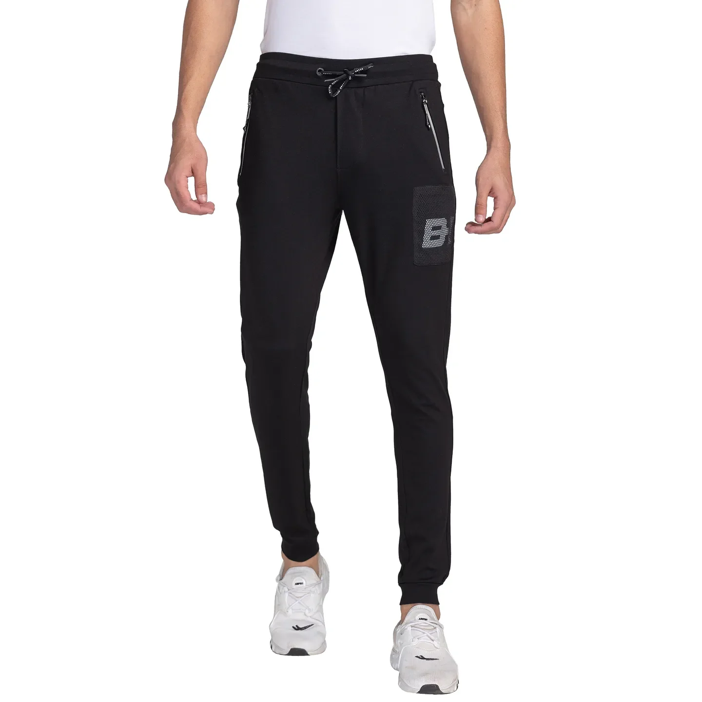 Black Regular Fit Men's Track Pants by Being Human Clothing