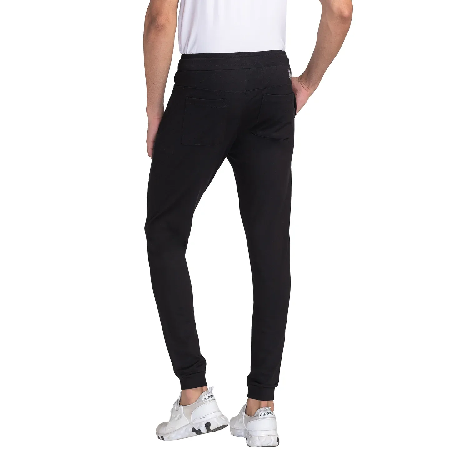 Black Regular Fit Men's Track Pants by Being Human Clothing - Image 3