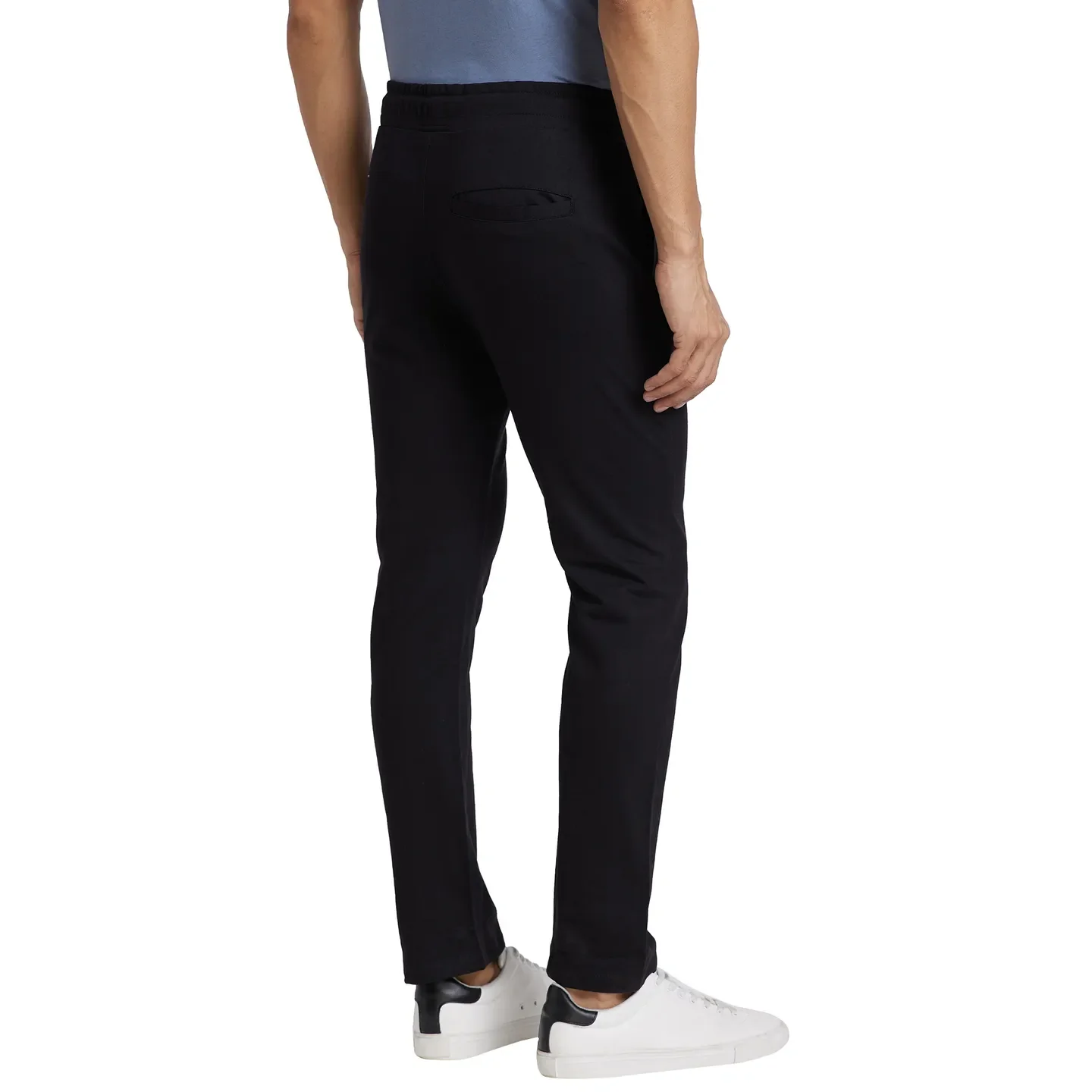 Black Regular Fit Men's Track Pants by Being Human Clothing - Image 3