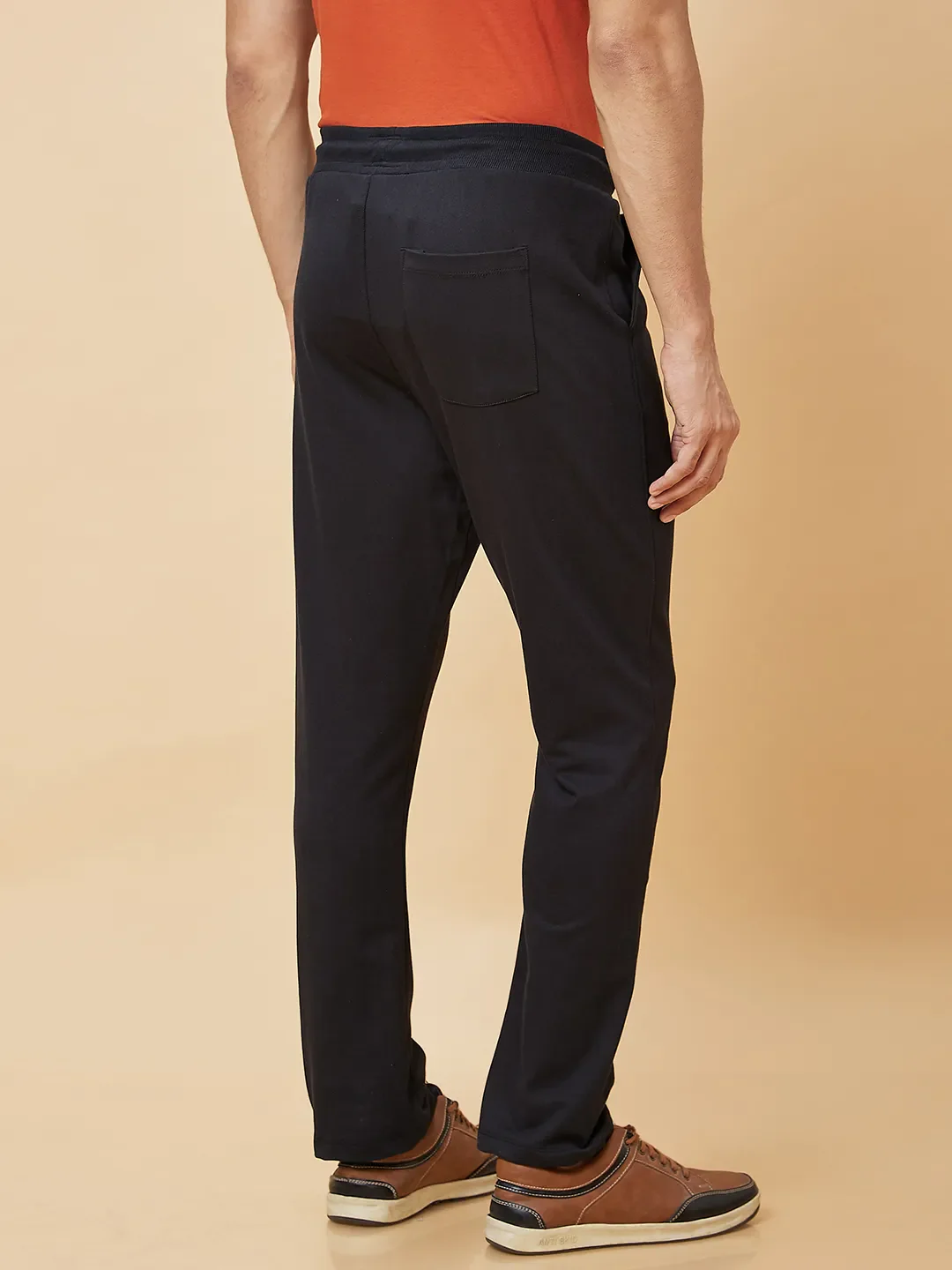 Black Regular Fit Men's Track Pants by Being Human Clothing - Image 3
