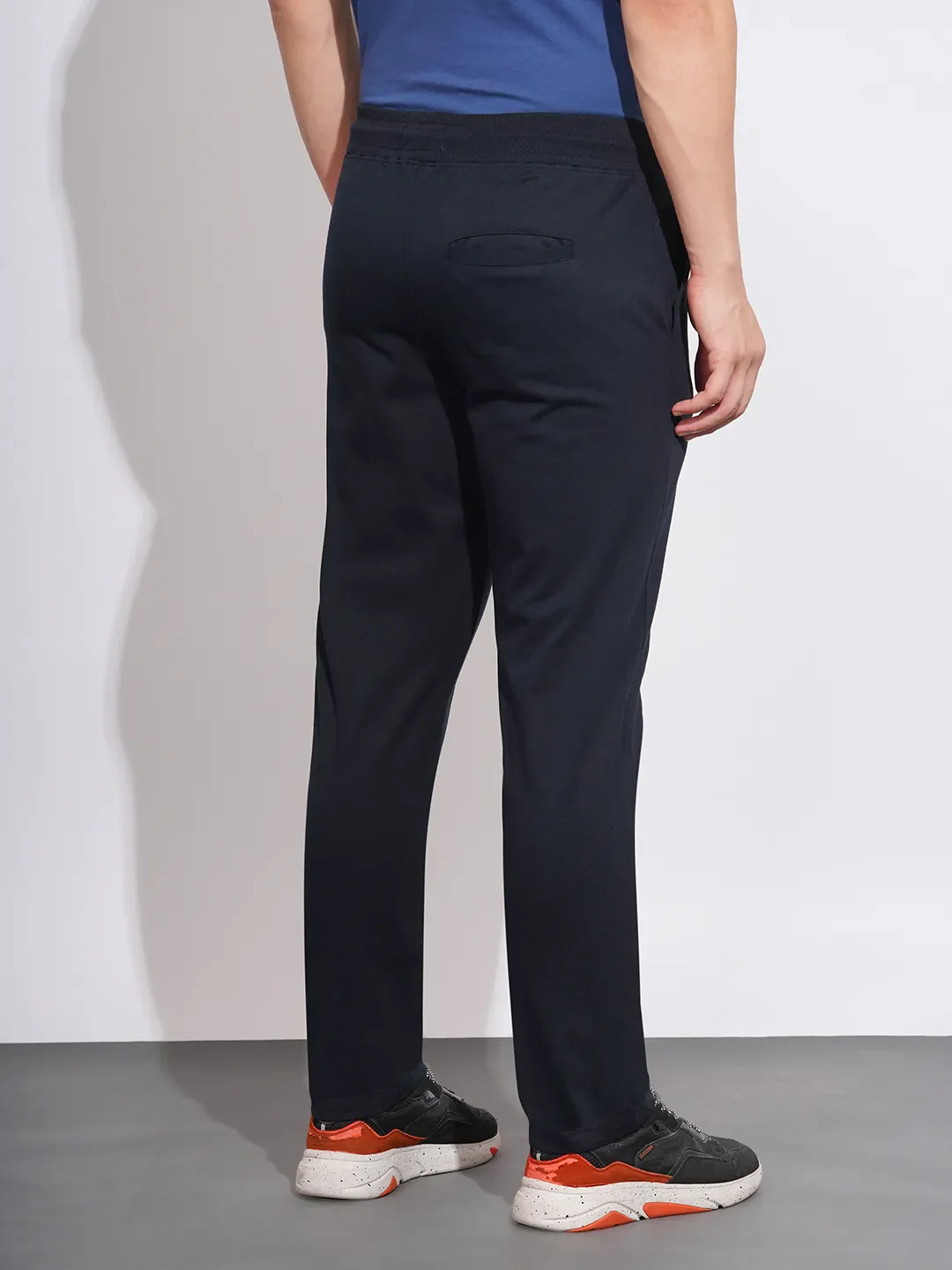 Black Regular Fit Men's Track Pants by Being Human Clothing - Image 3