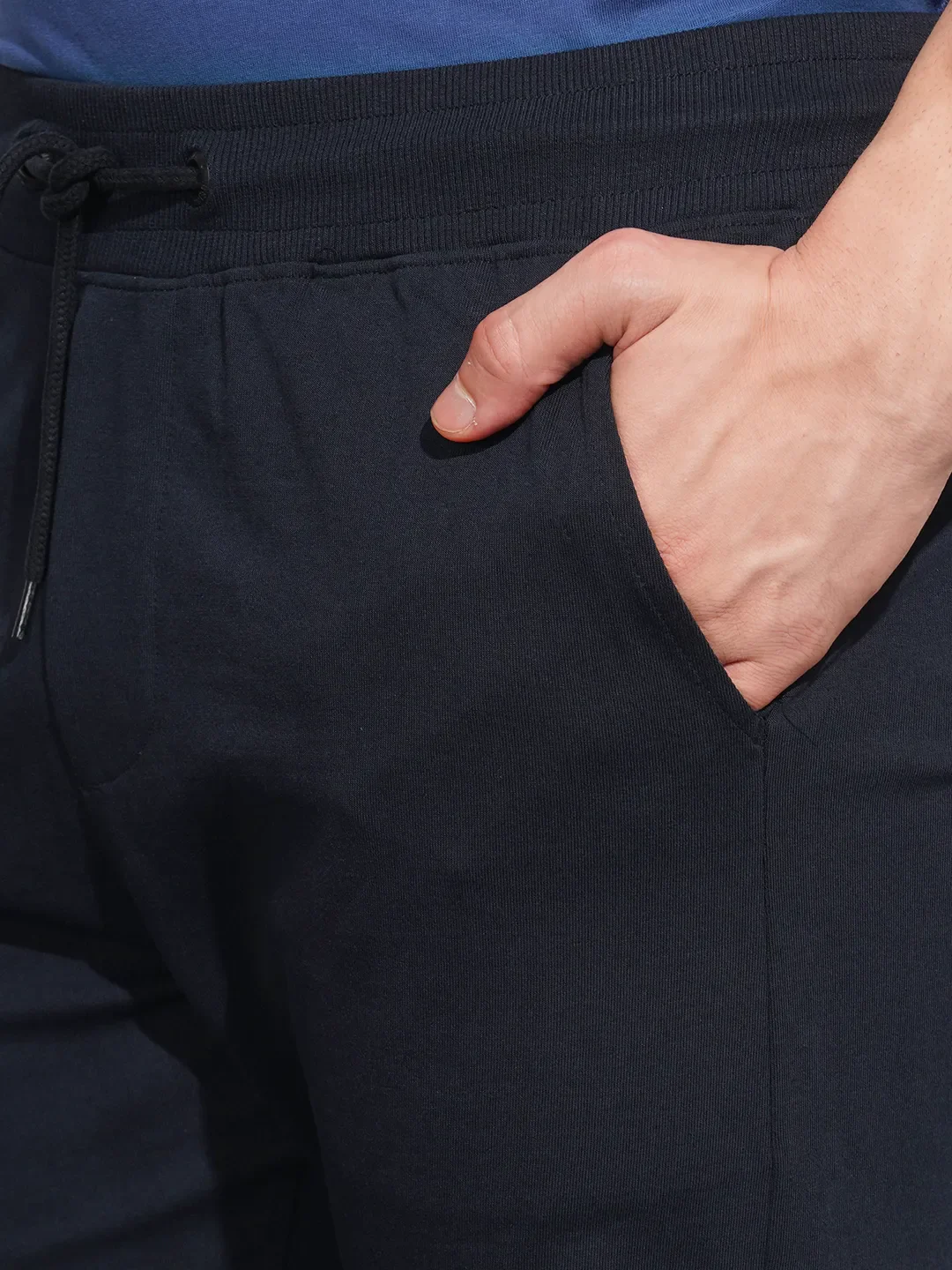 Black Regular Fit Men's Track Pants by Being Human Clothing - Image 4