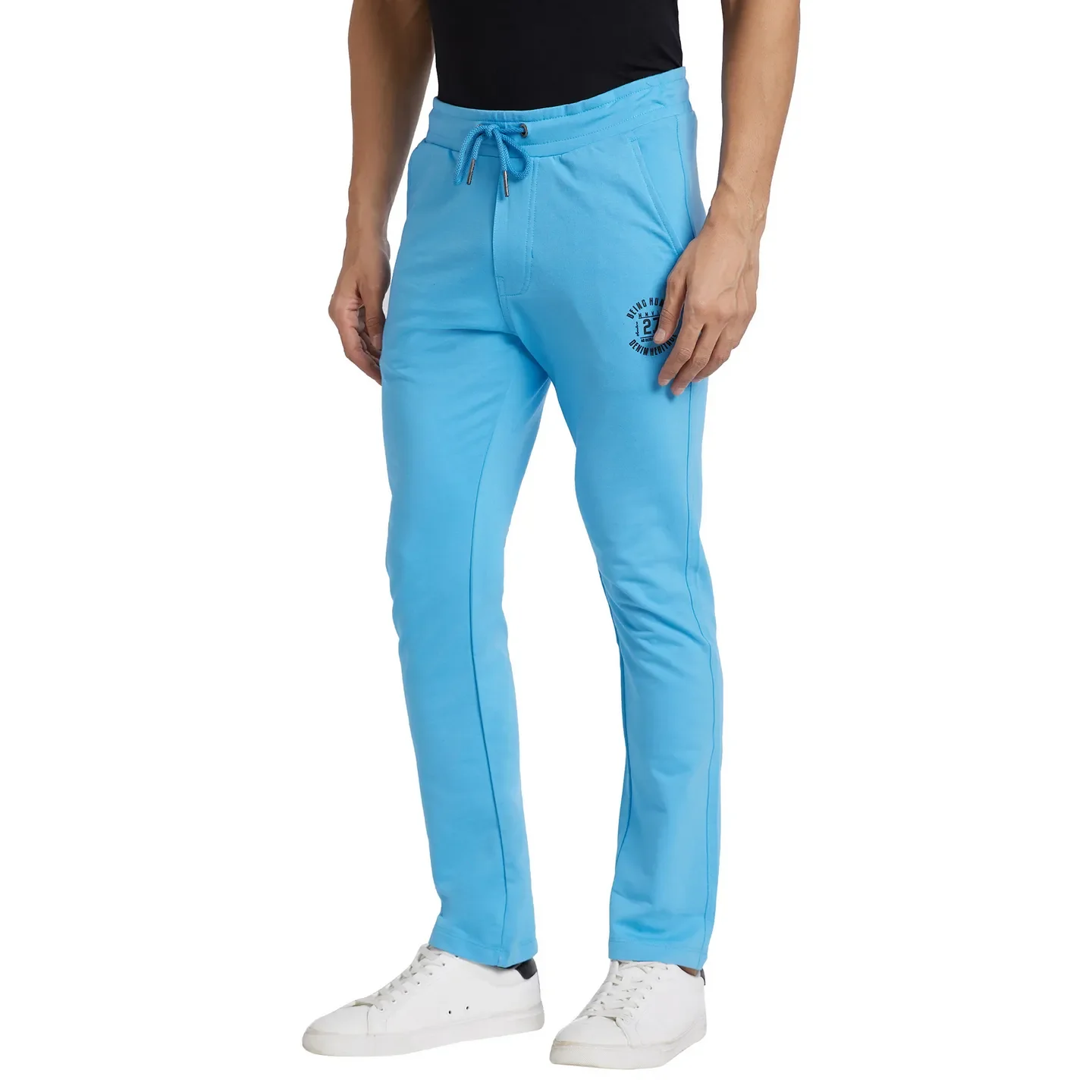 Blue Regular Fit Men's Track Pants by Being Human Clothing - Image 2