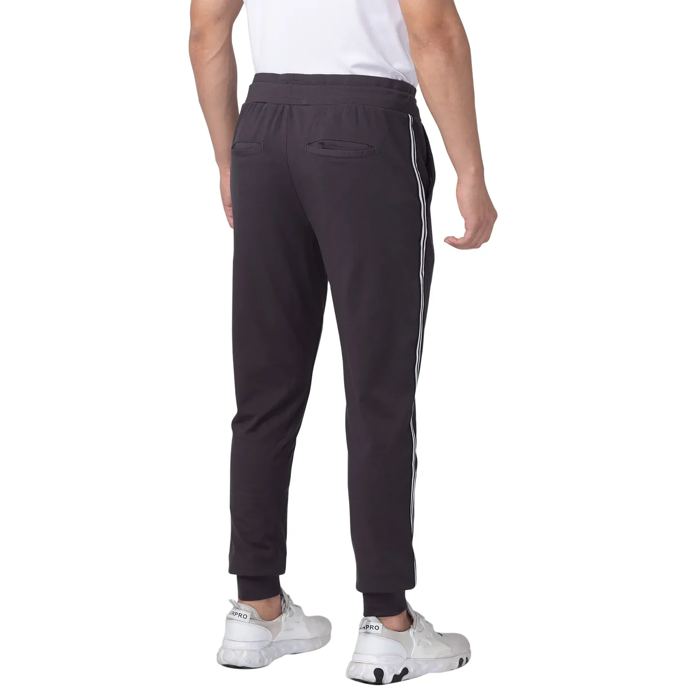 Grey Regular Fit Track Pants For Men By Being Human Clothing - Image 3