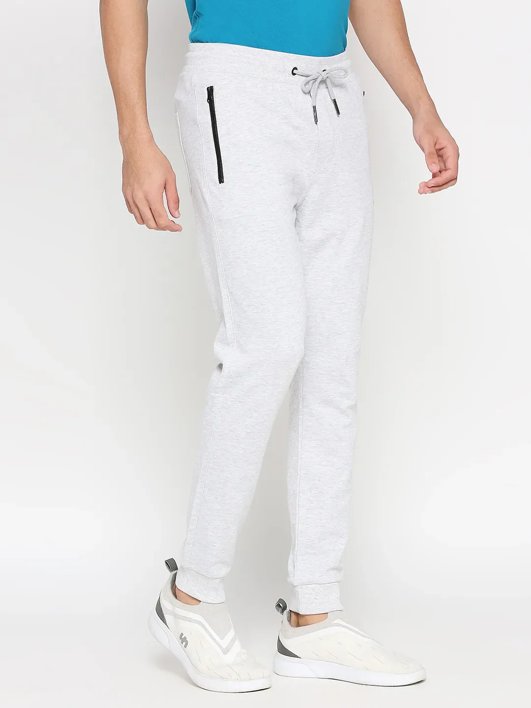 Beige Regular Fit Men's Track Pants by Being Human Clothing - Image 3